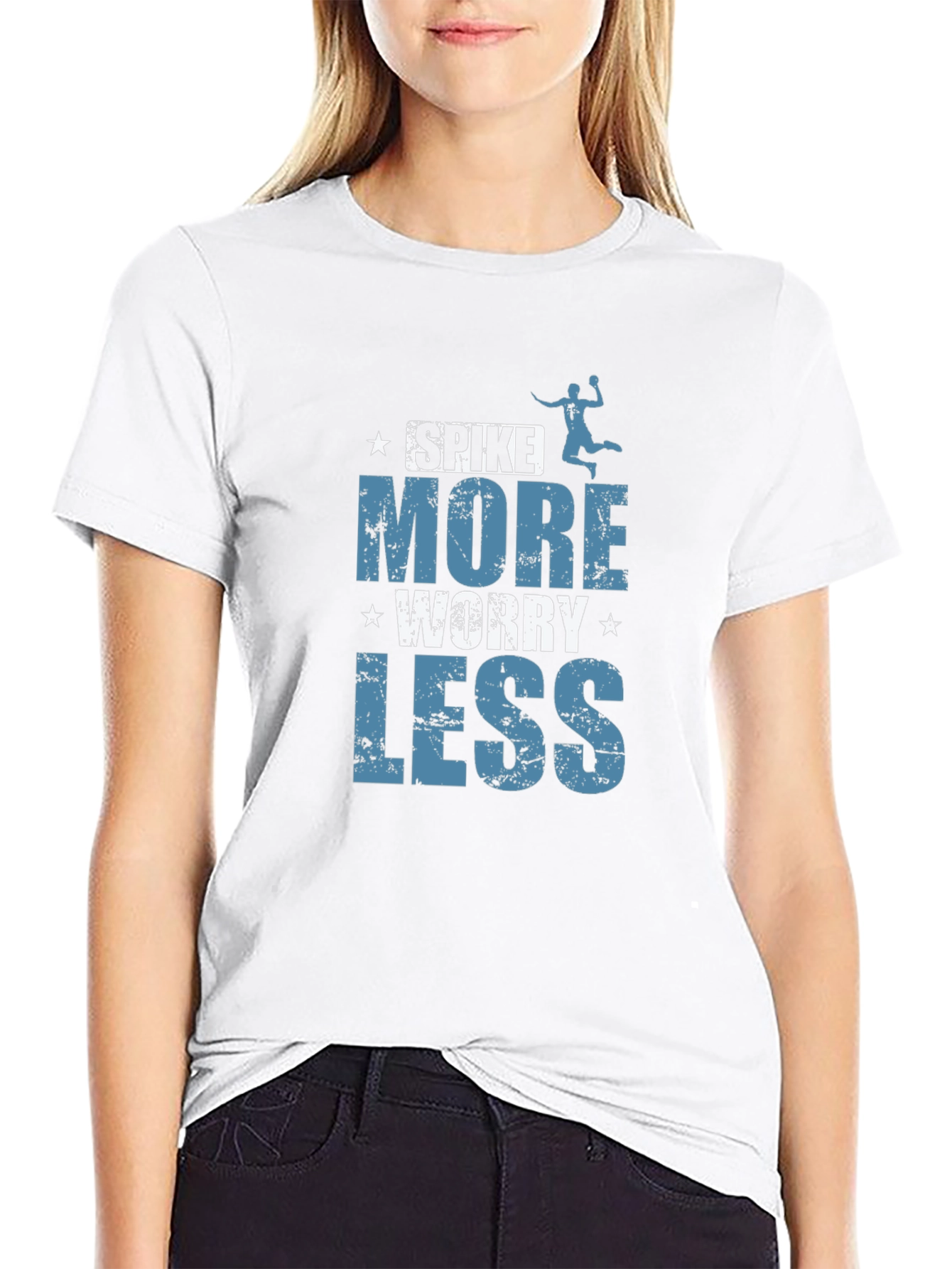 Spike More Worry Less Graphic T-Shirt