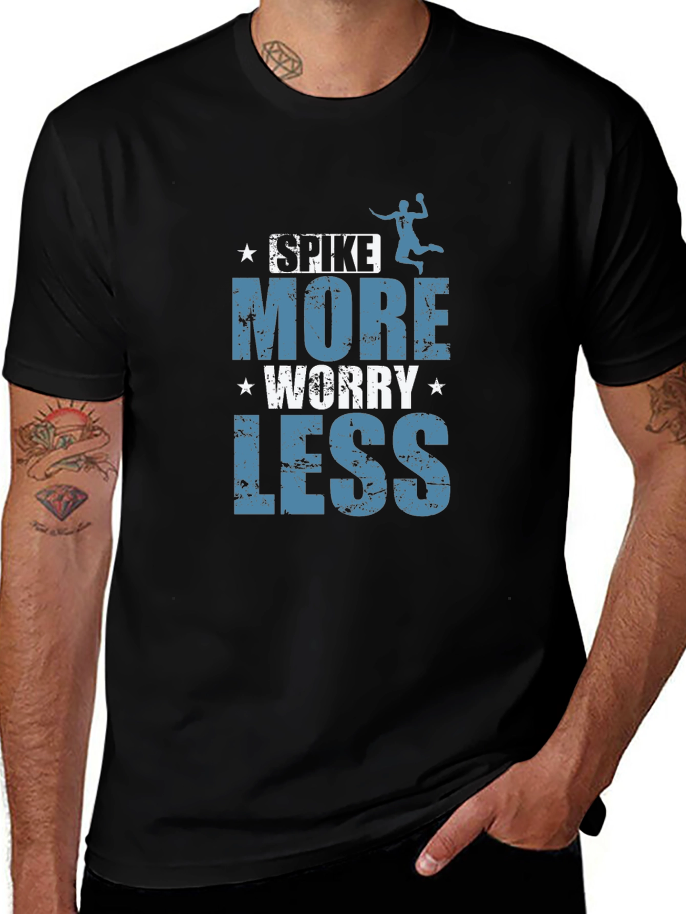 Spike More Worry Less Graphic T-Shirt