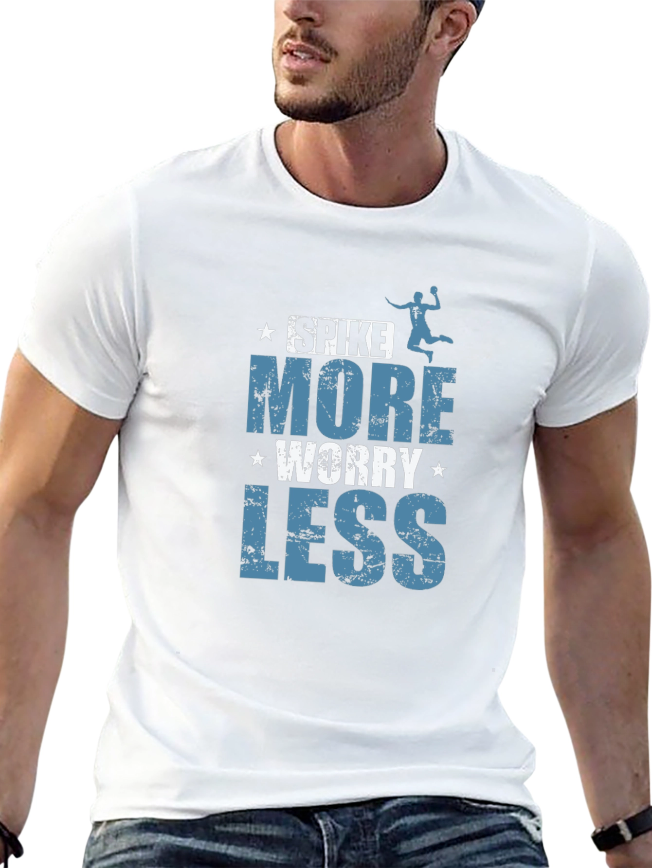 Spike More Worry Less Graphic T-Shirt