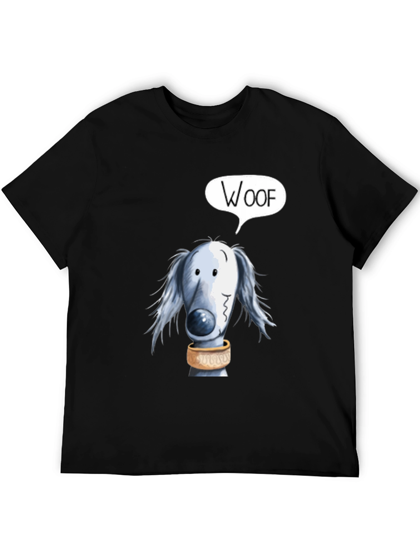 Woof Dog Graphic Tee - Soft Cotton Black T-Shirt