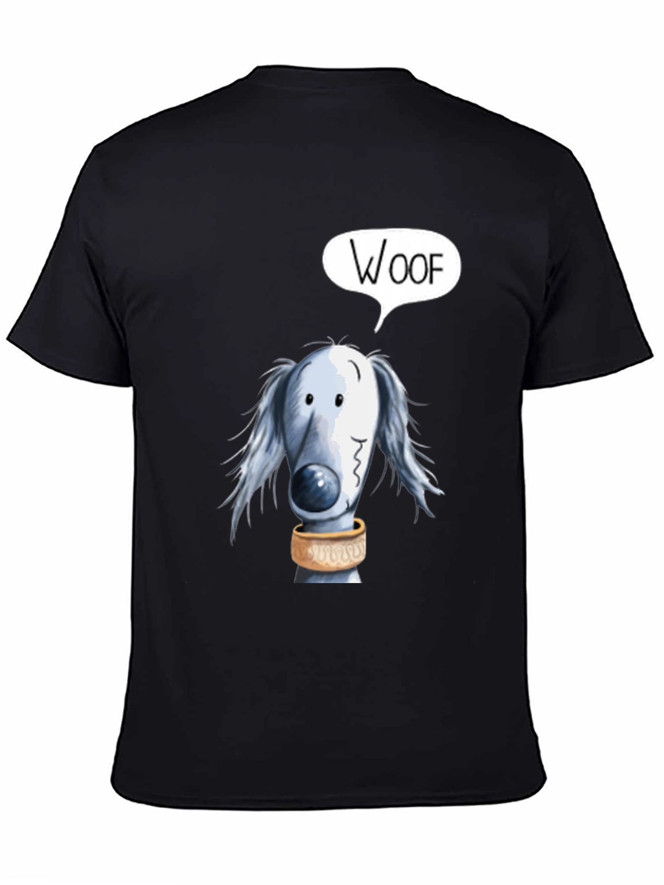 Woof Dog Graphic Tee - Soft Cotton Black T-Shirt