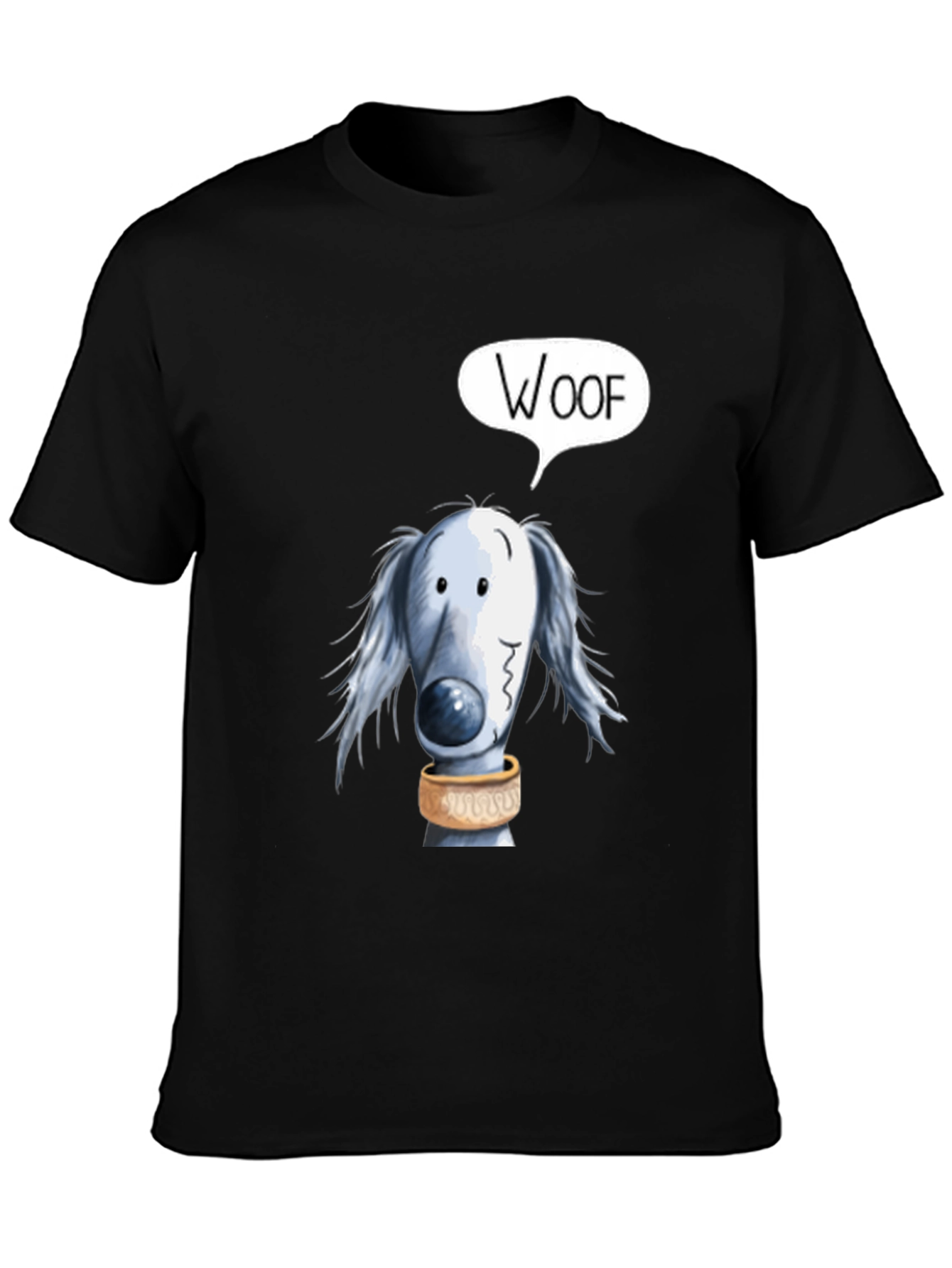 Woof Dog Graphic Tee - Soft Cotton Black T-Shirt