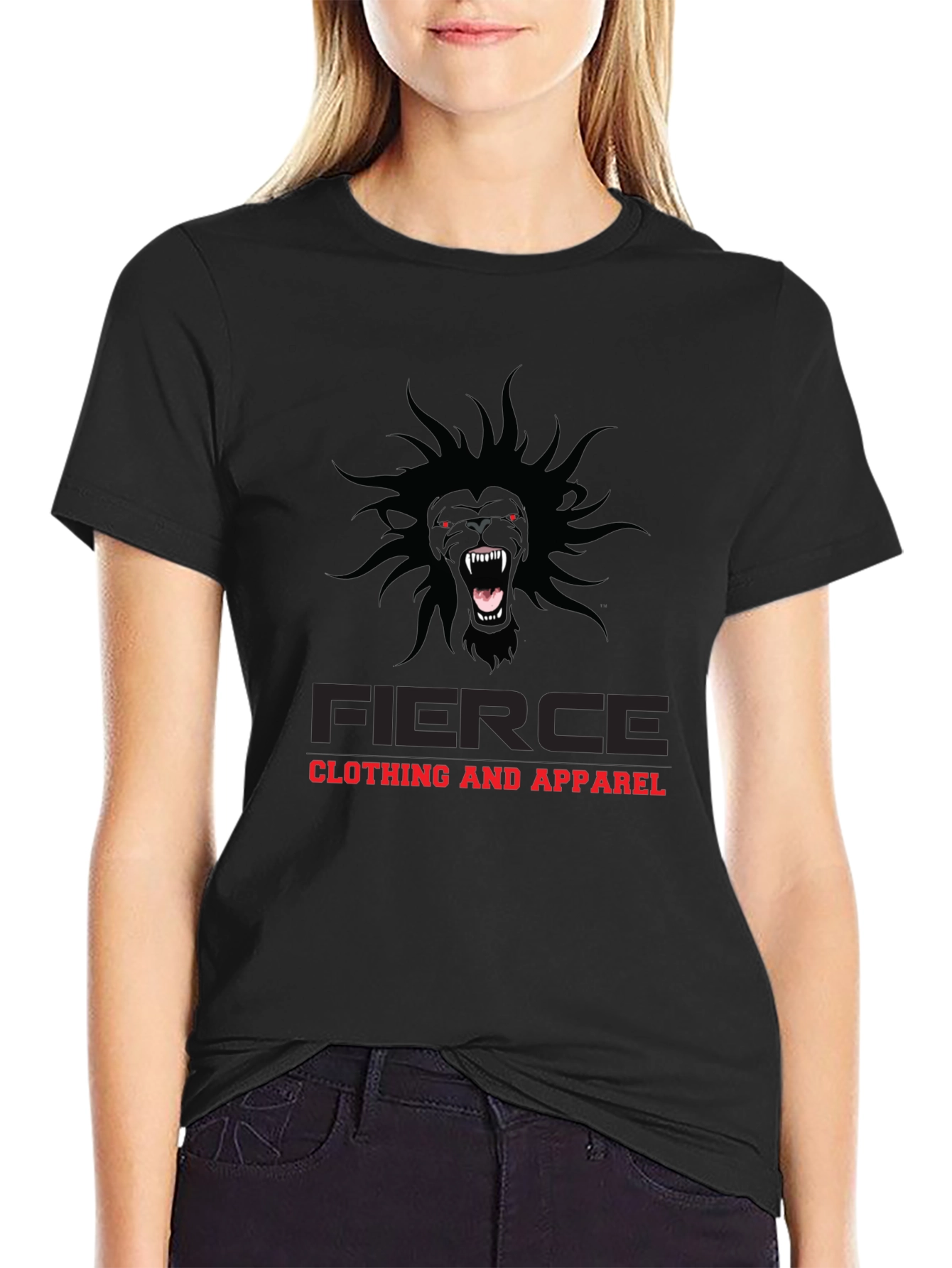Fierce Clothing Graphic Tee - Black Lion
