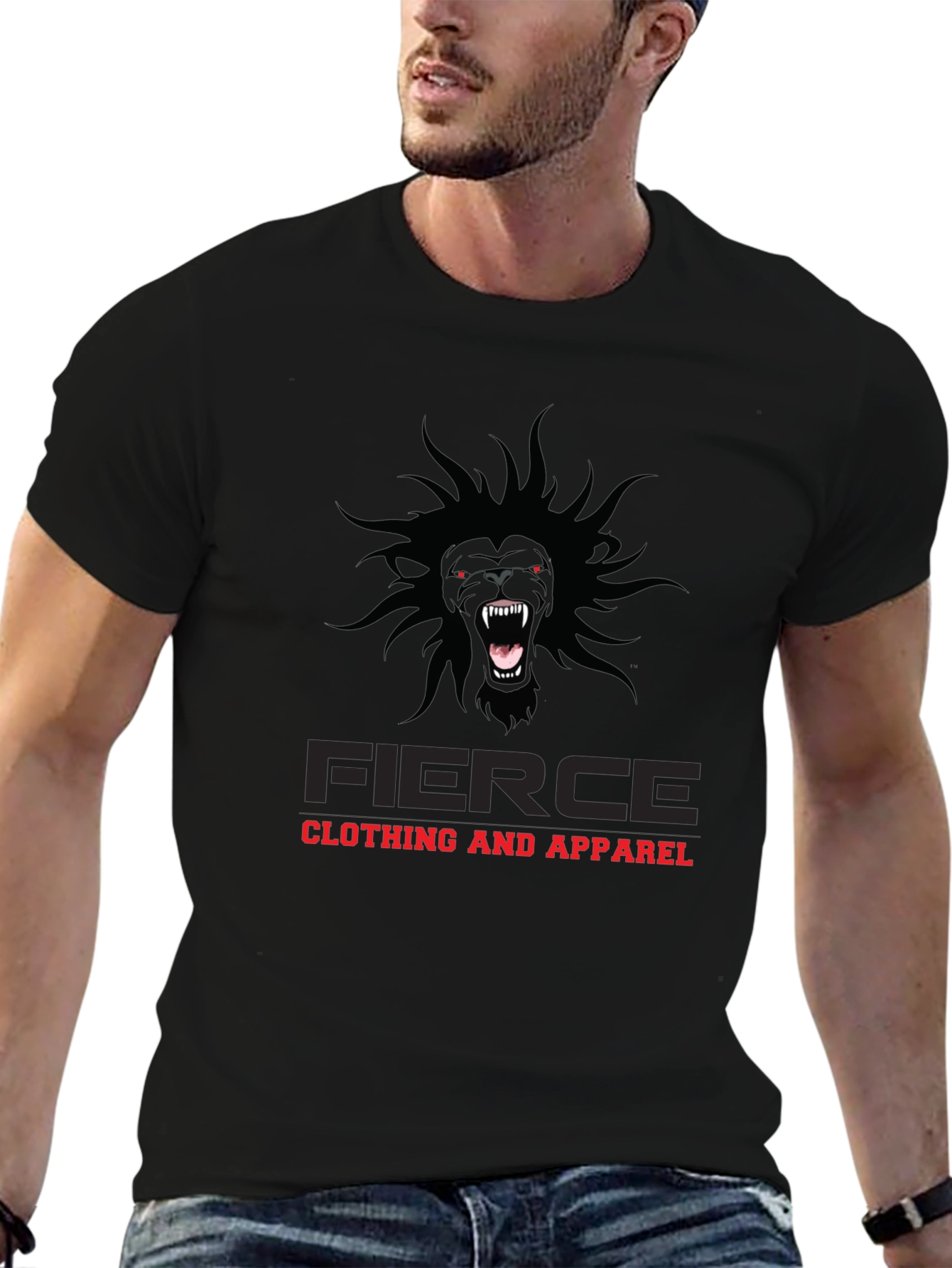 Fierce Clothing Graphic Tee - Black Lion