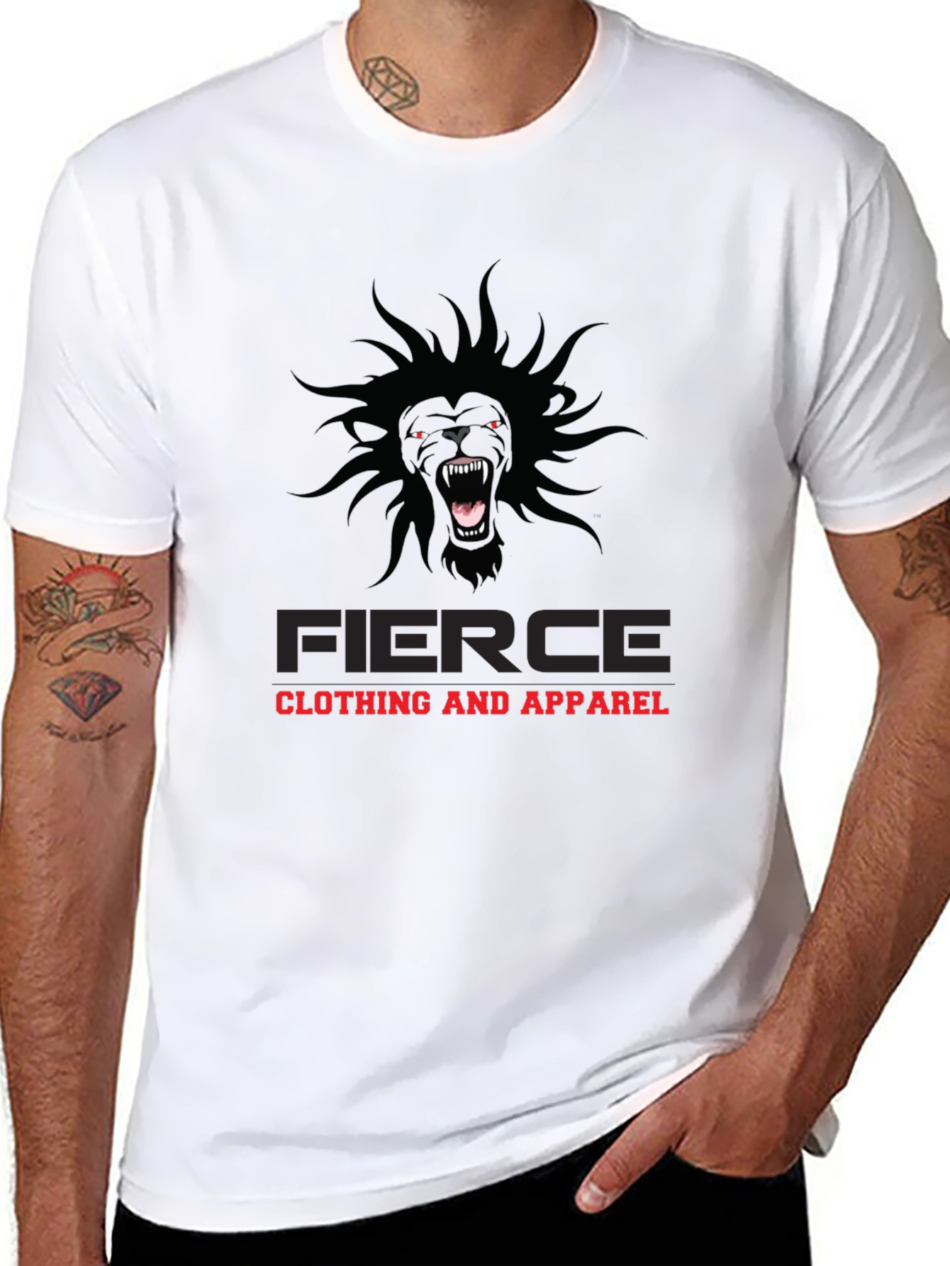 Fierce Clothing Graphic Tee - Black Lion