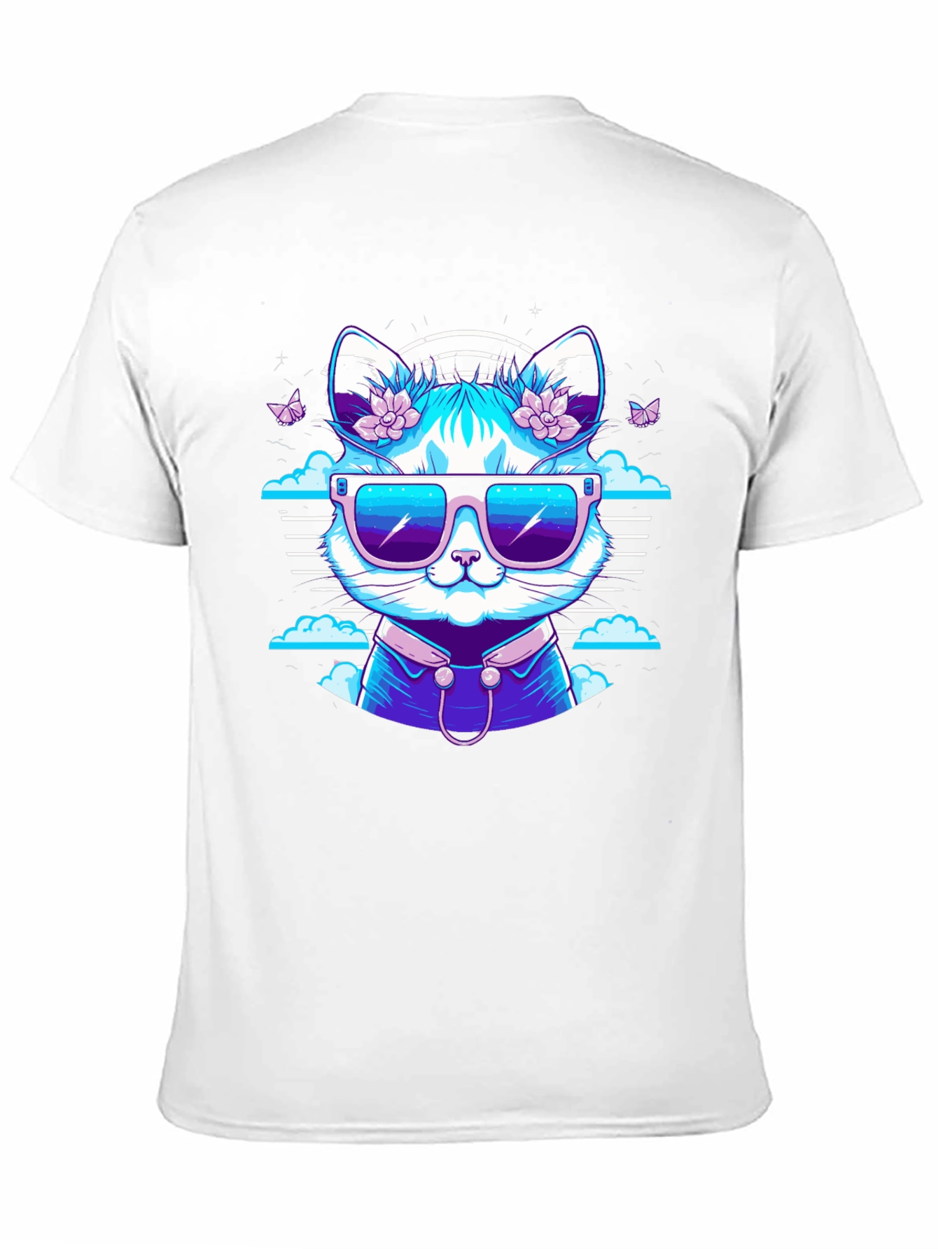 Cool Cat Graphic Tee - Black