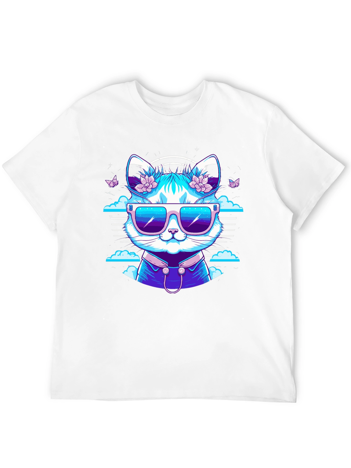 Cool Cat Graphic Tee - Black