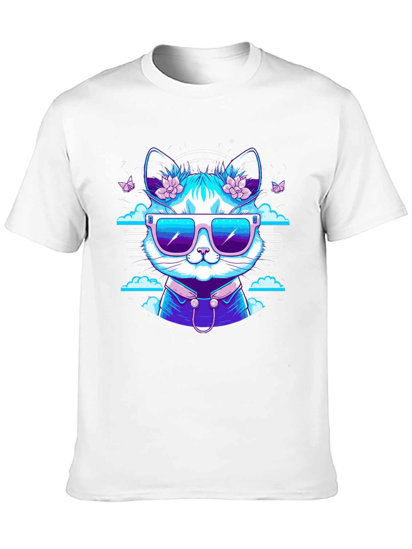 Cool Cat Graphic Tee - Black