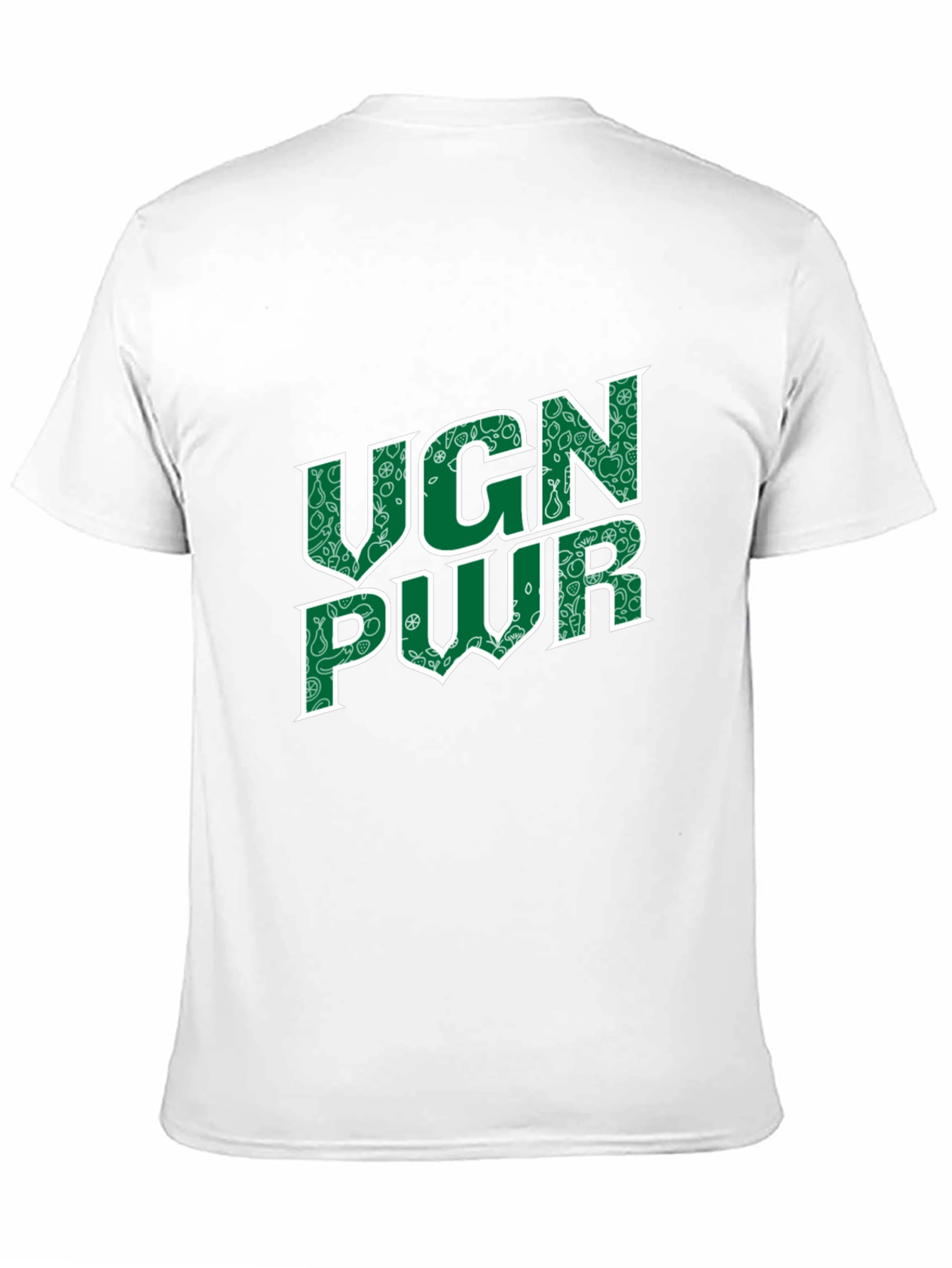 Vegan Power Black T-Shirt - UGN PWR Design