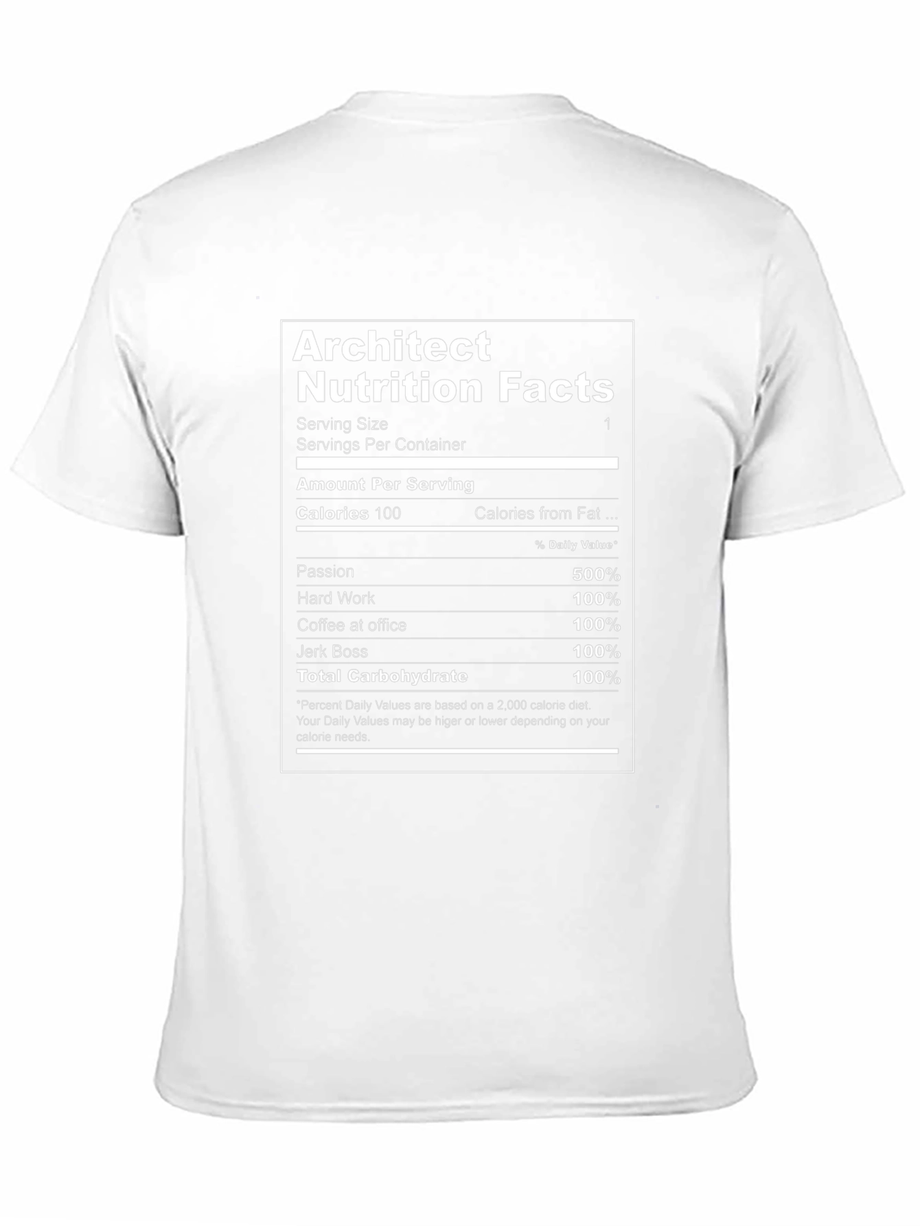 Architect Nutrition Facts T-Shirt