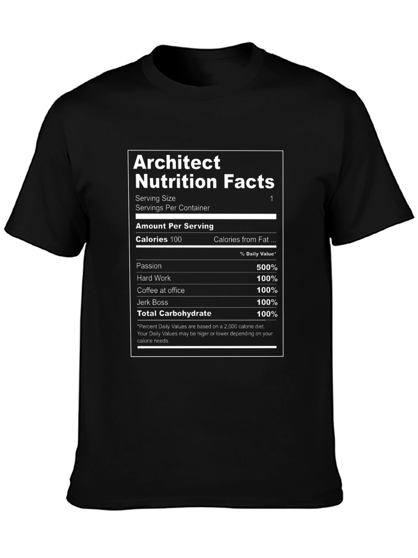 Architect Nutrition Facts T-Shirt