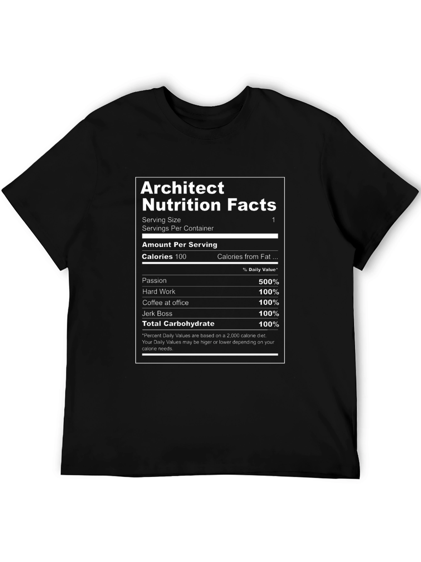 Architect Nutrition Facts T-Shirt