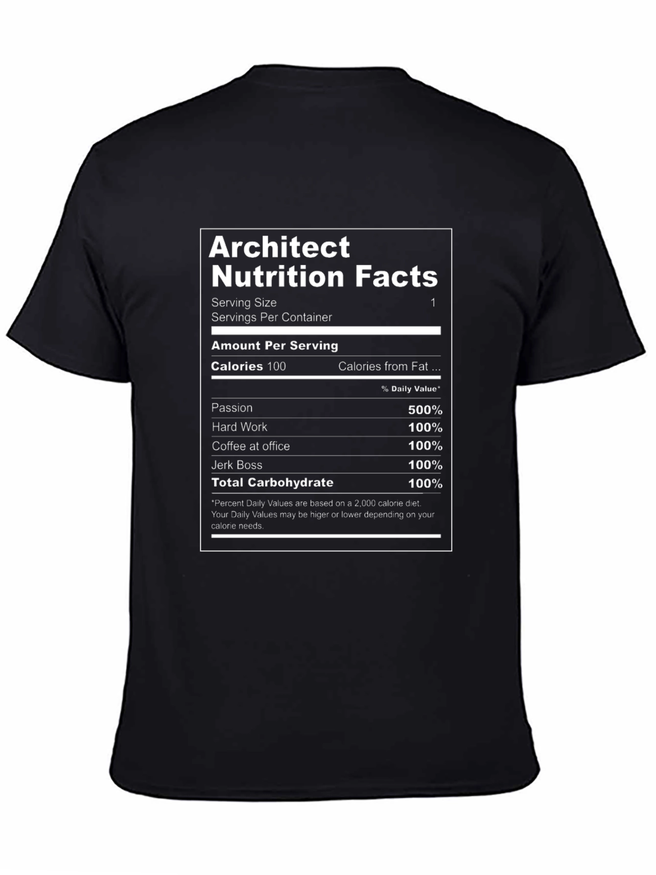 Architect Nutrition Facts T-Shirt