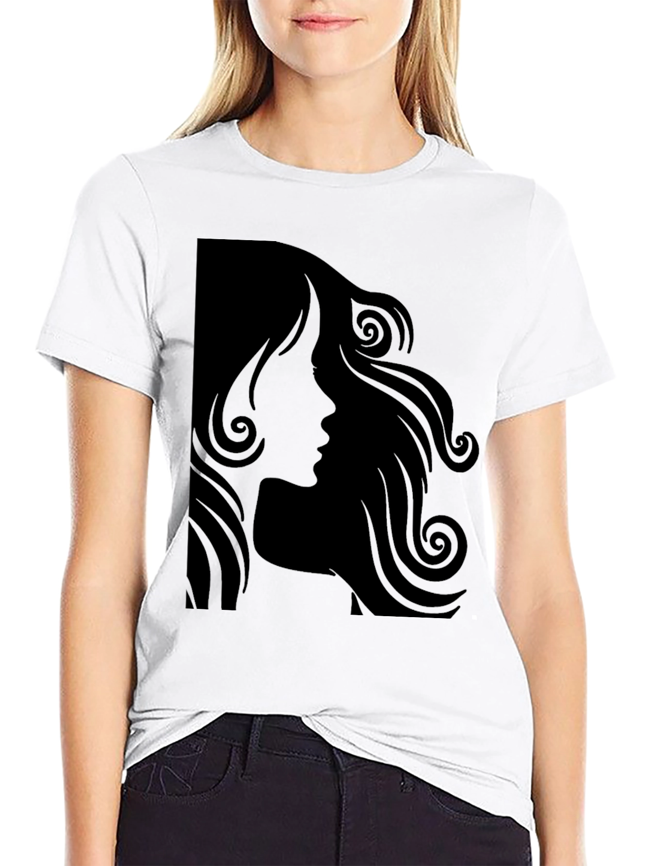 Silhouette Hairstyle T-Shirt - Modern Graphic Tee