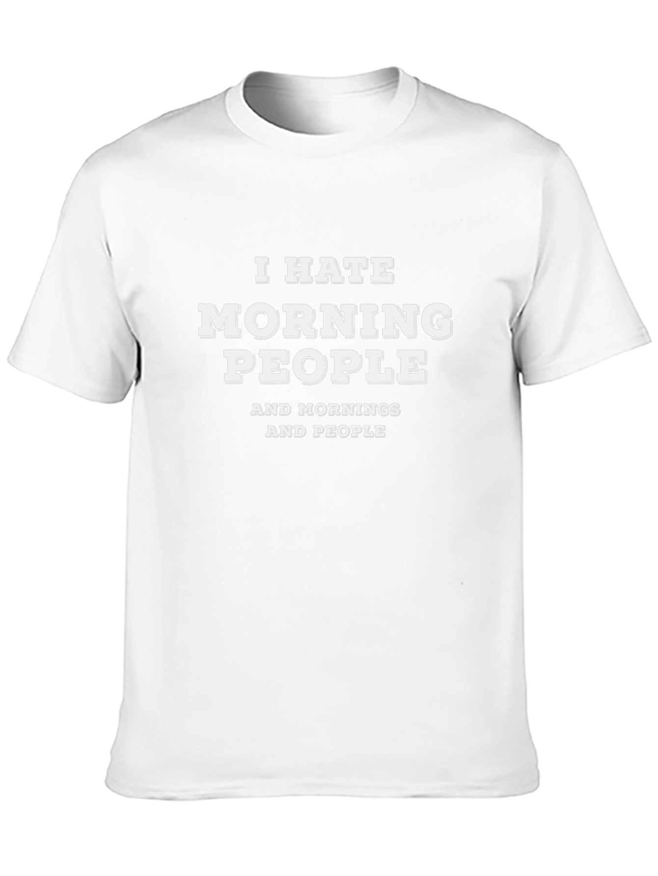 I Hate Morning People Black T-Shirt