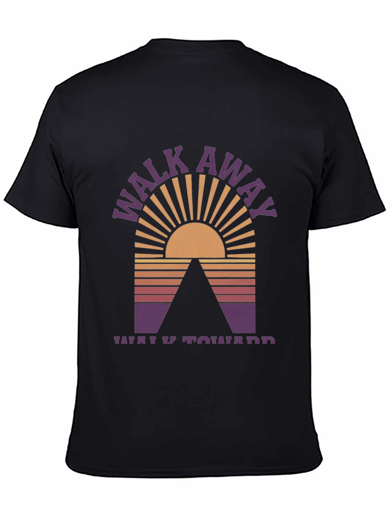 Walk Away Graphic Tee - Black Cotton Blend T-Shirt