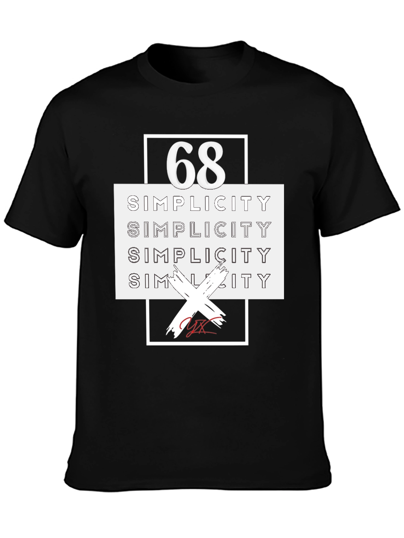 68 Simplicity Graphic Tee - Modern Streetwear Style