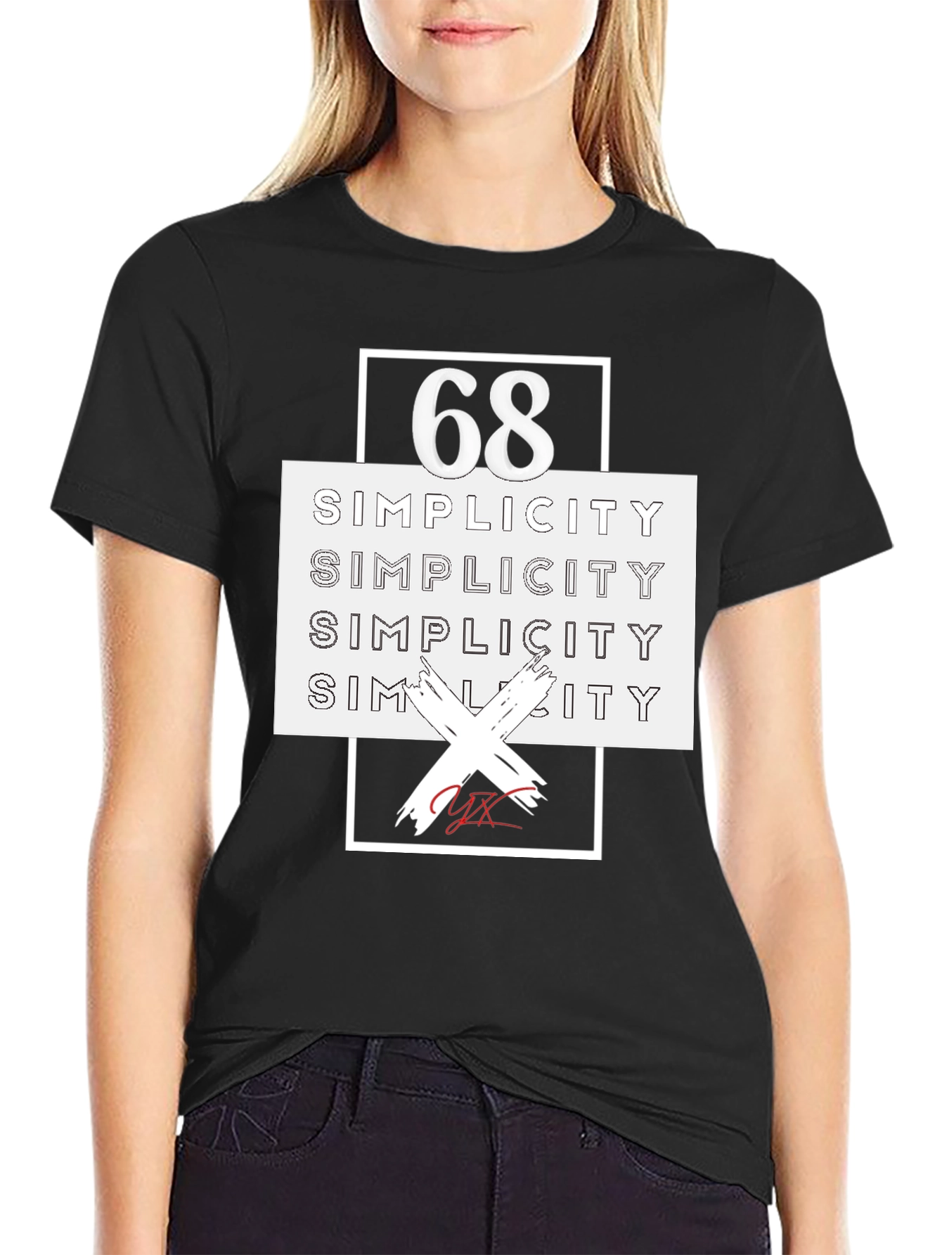 68 Simplicity Graphic Tee - Modern Streetwear Style