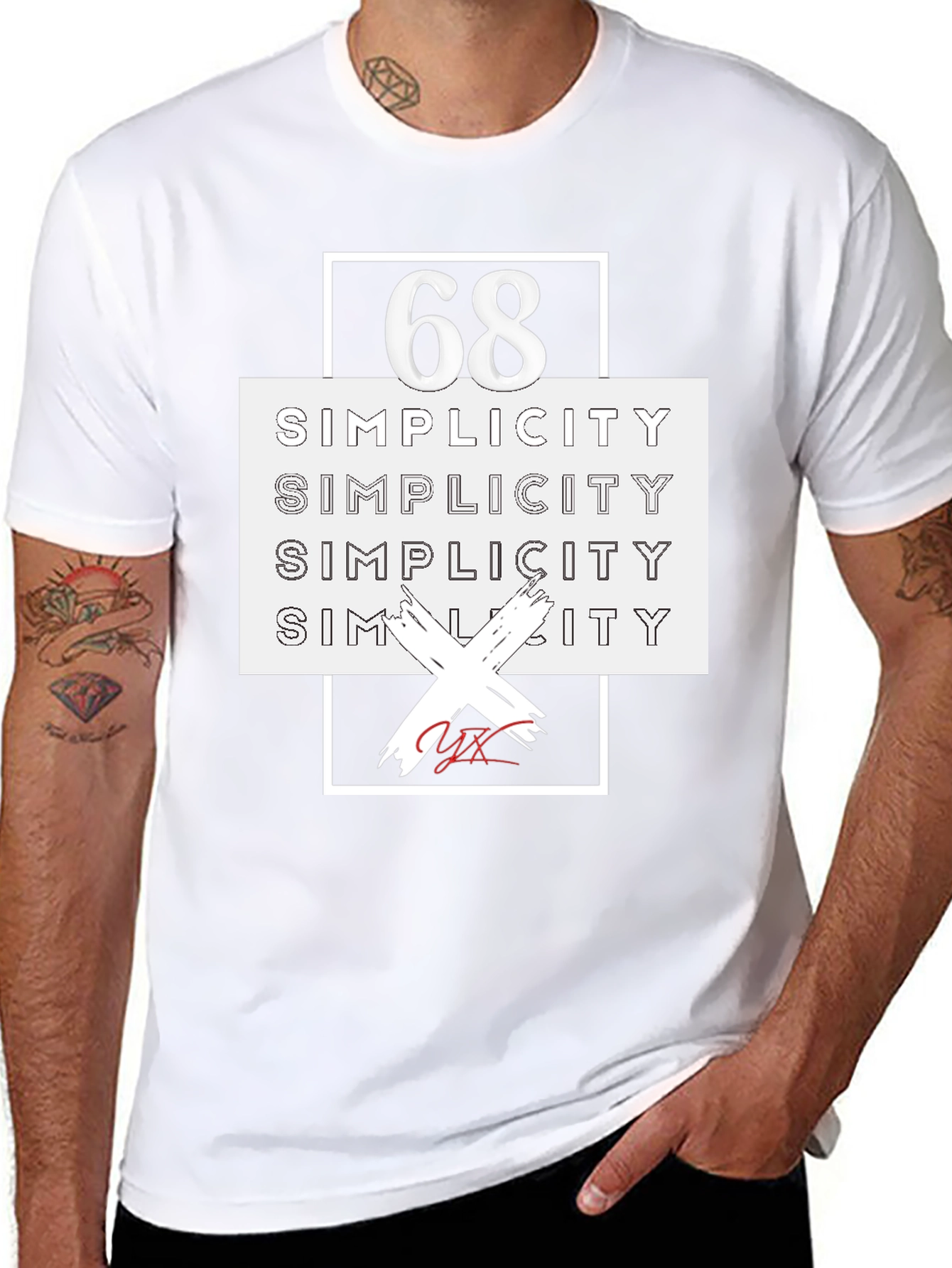 68 Simplicity Graphic Tee - Modern Streetwear Style