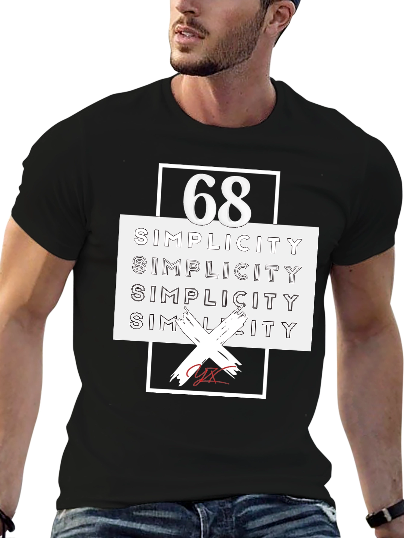 68 Simplicity Graphic Tee - Modern Streetwear Style