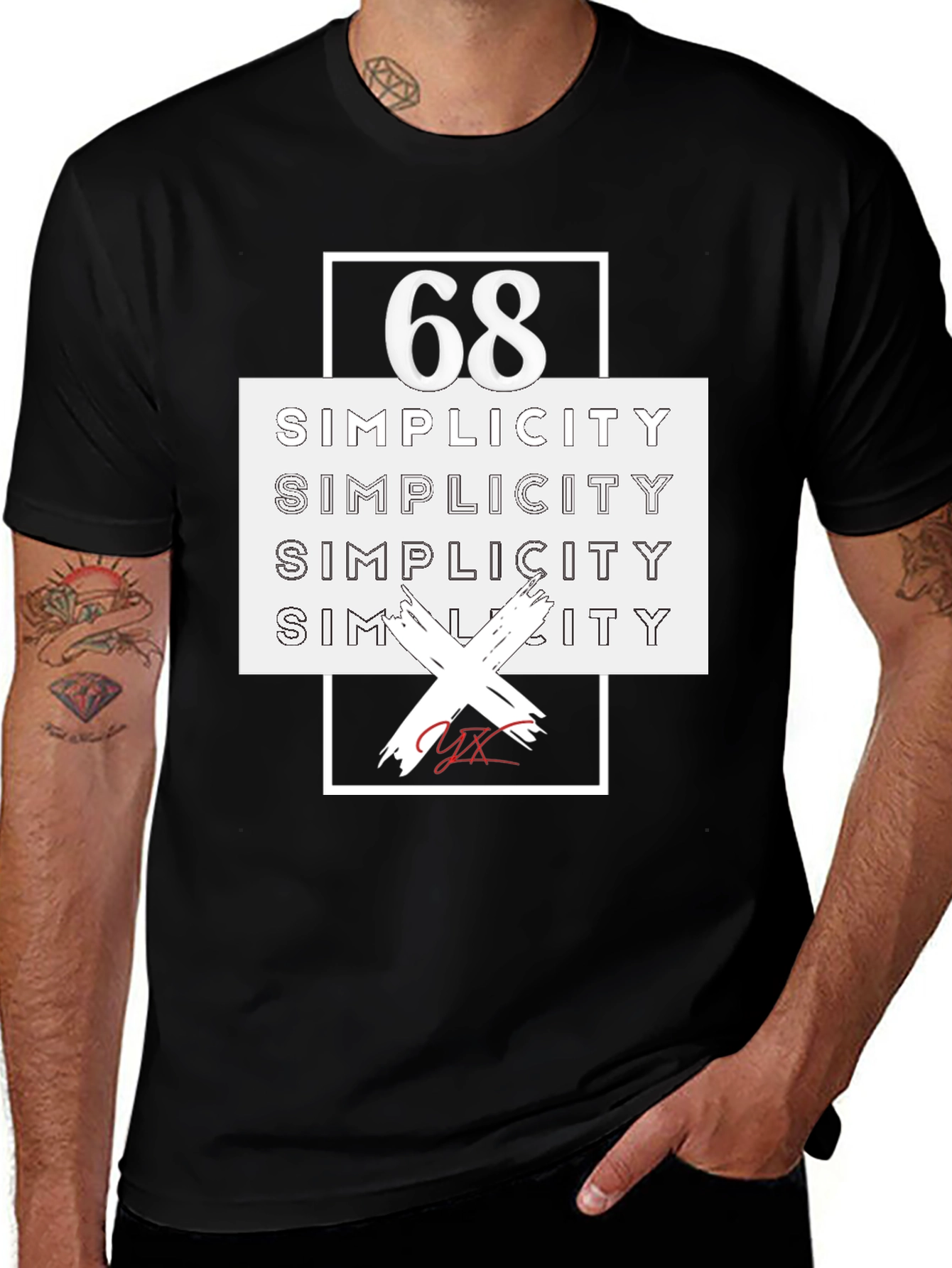 68 Simplicity Graphic Tee - Modern Streetwear Style