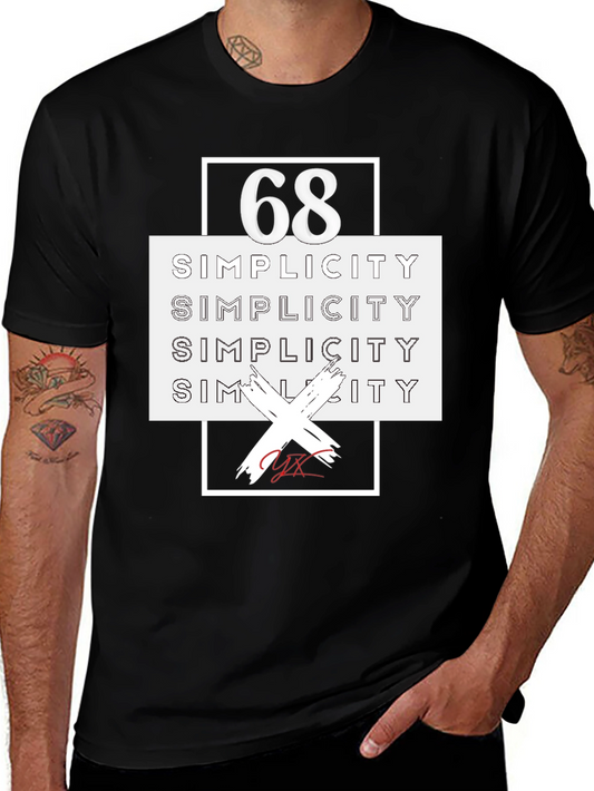 68 Simplicity Graphic Tee - Modern Streetwear Style