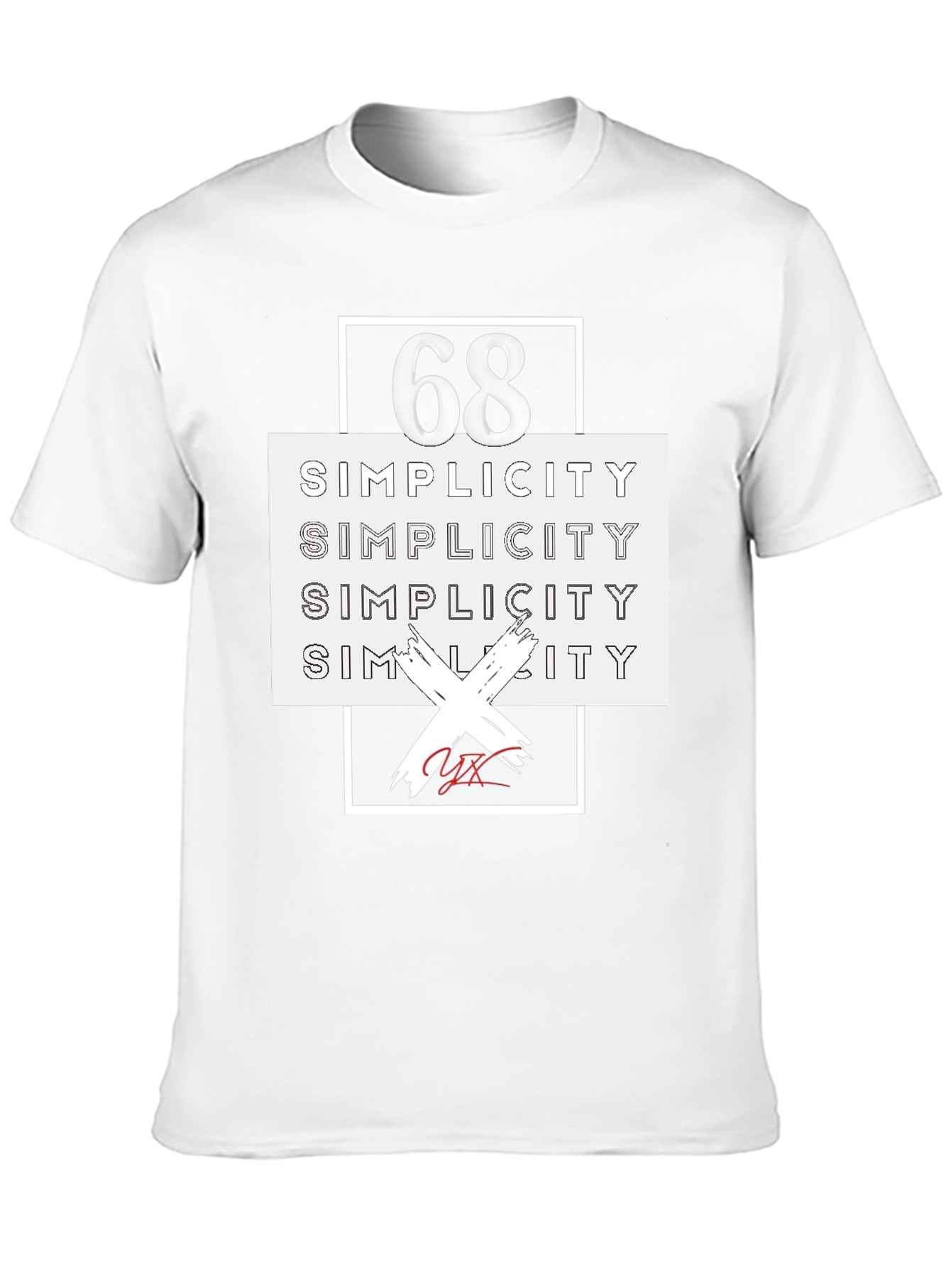 68 Simplicity Graphic Tee - Modern Streetwear Style