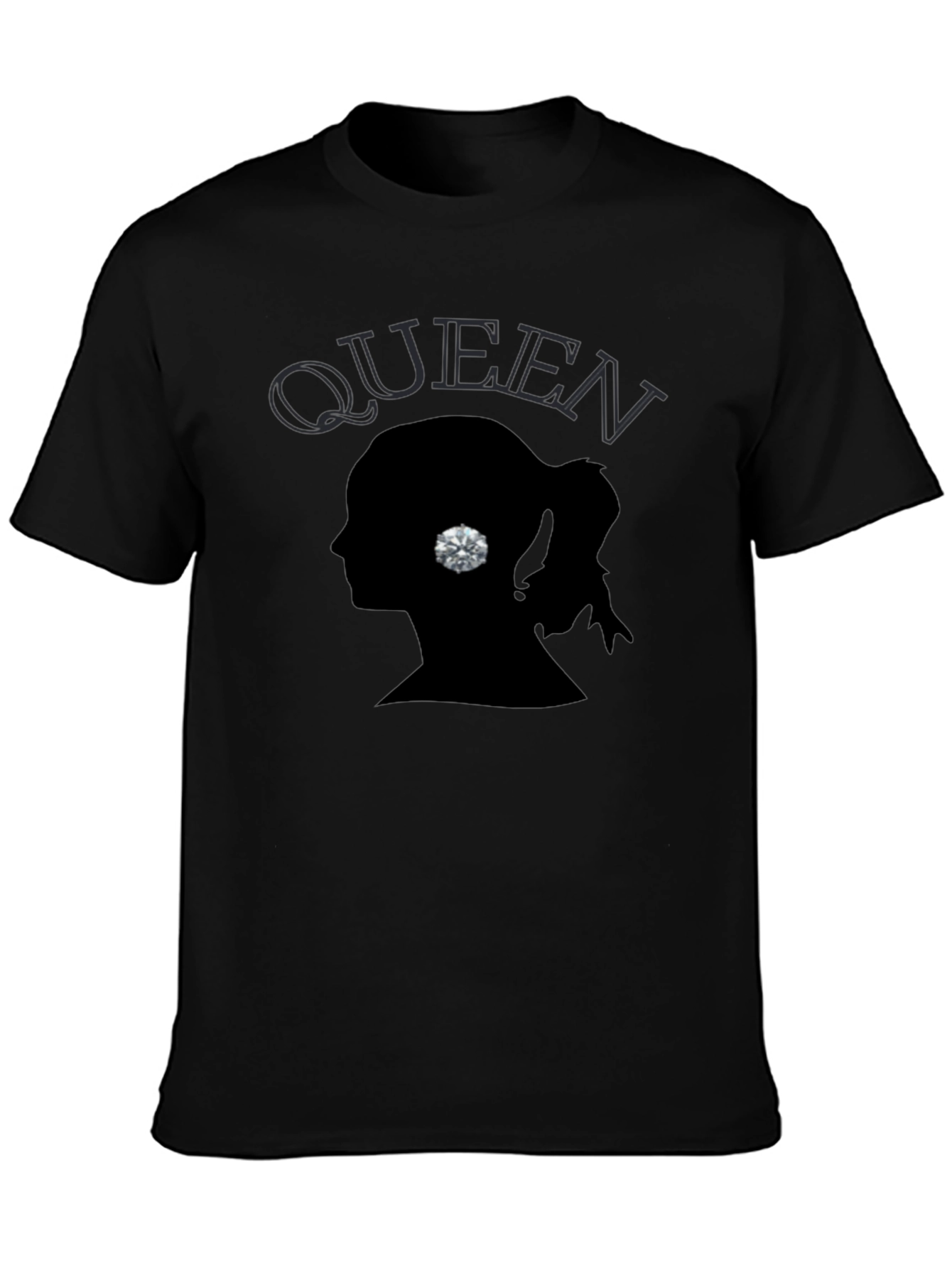 Queen Silhouette Graphic Print Mens T-Shirt