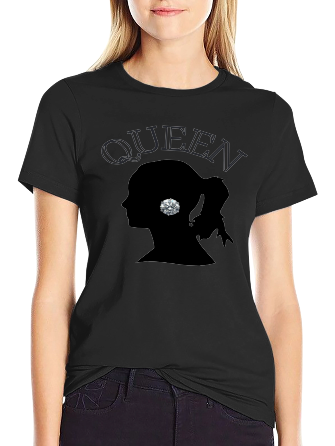 Queen Silhouette Graphic Print Mens T-Shirt