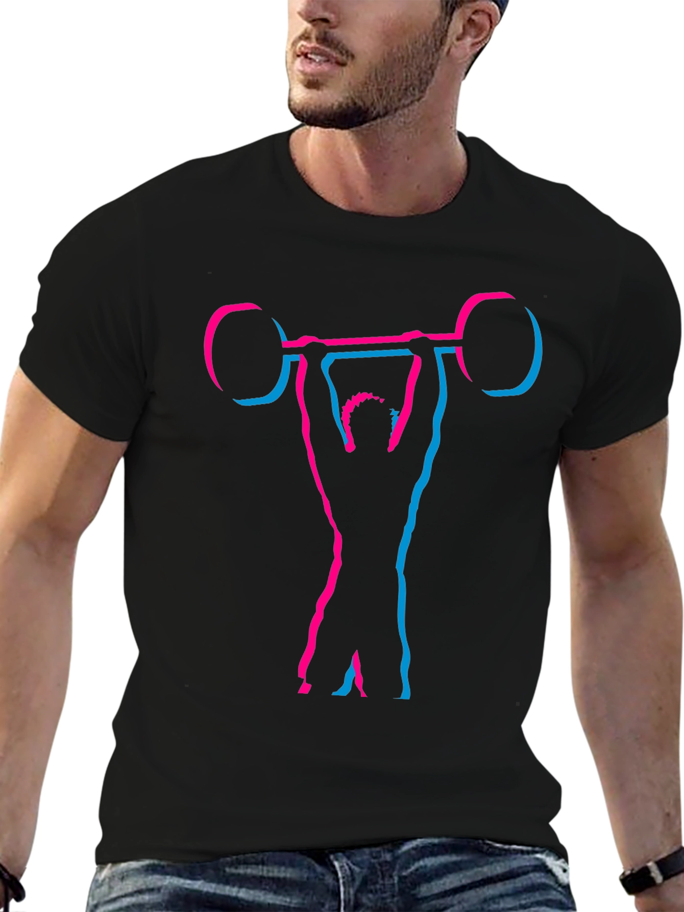 Weightlifting Silhouette T-Shirt - Black