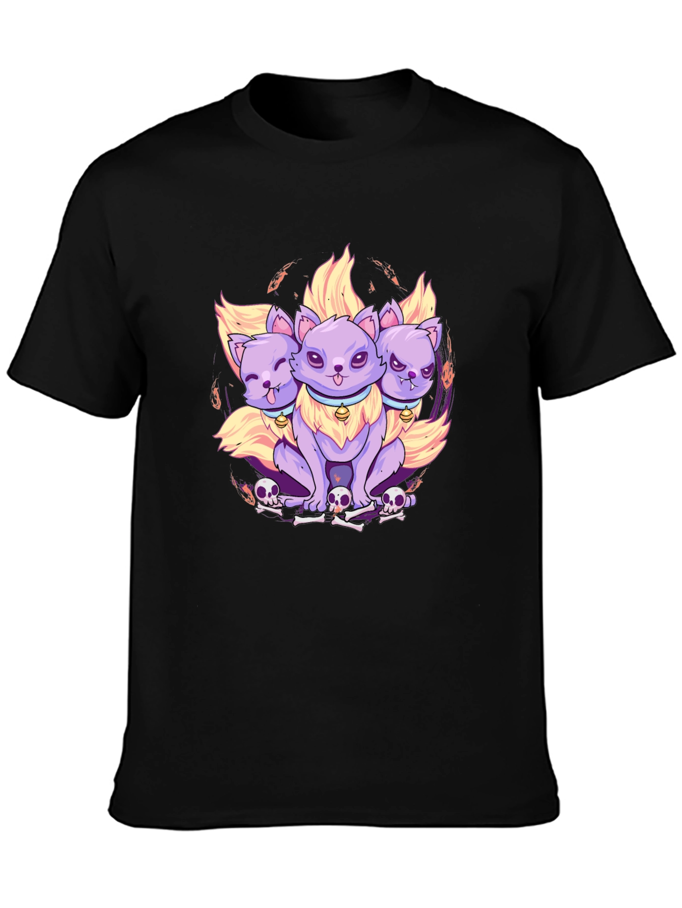 Three-Headed Cerberus Cat T-Shirt
