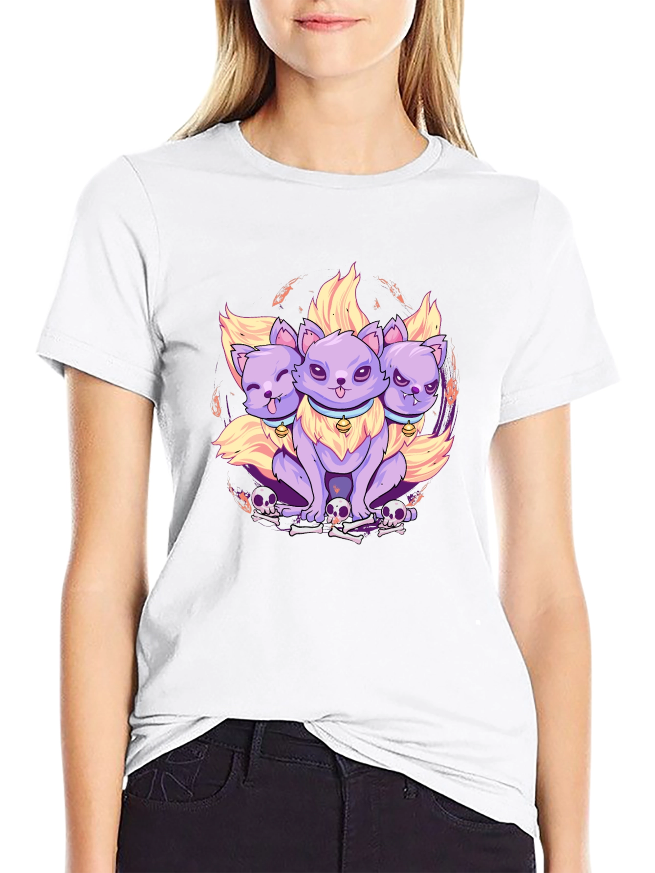 Three-Headed Cerberus Cat T-Shirt