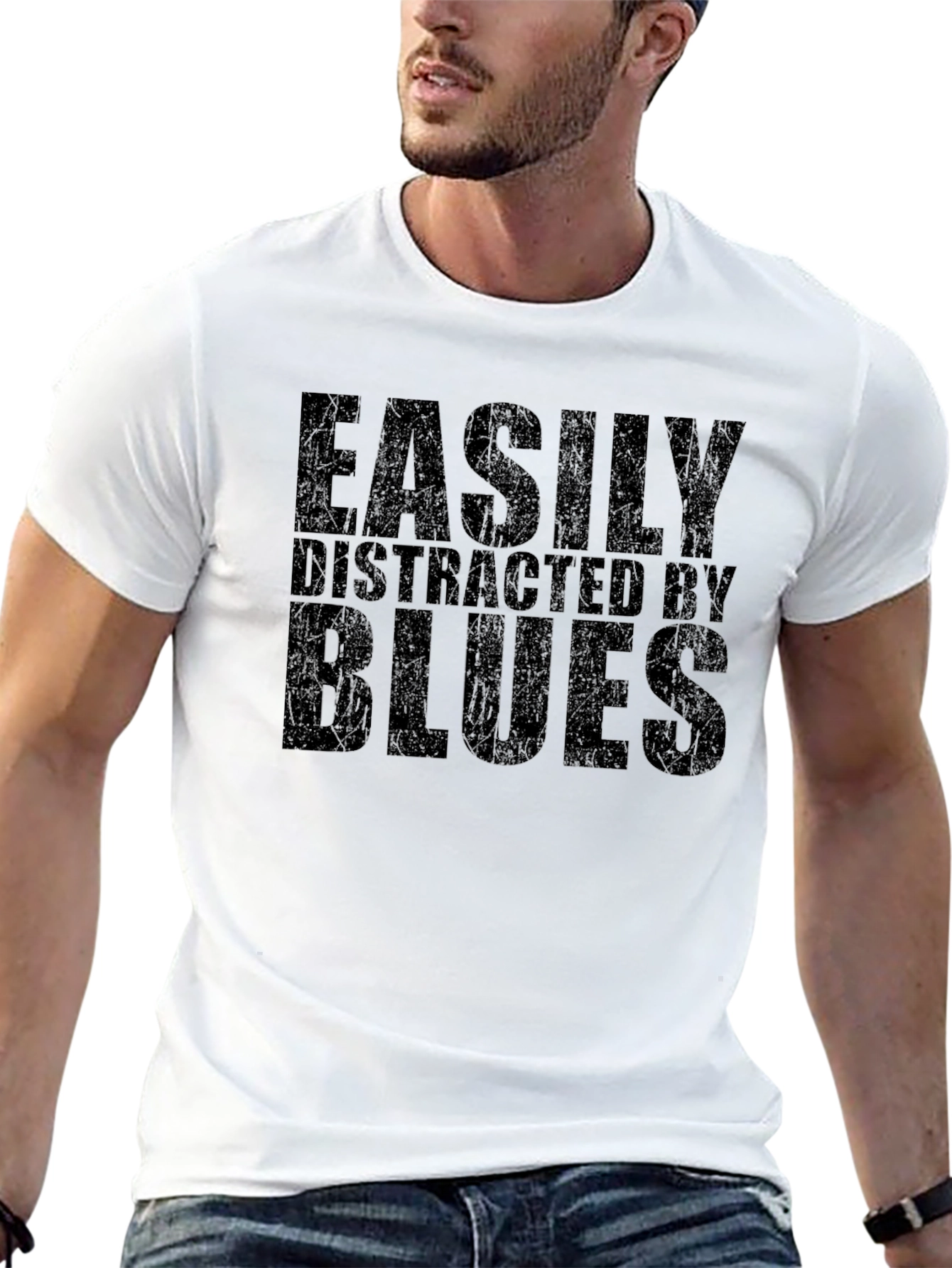Easily Distracted by Blues Music T-Shirt