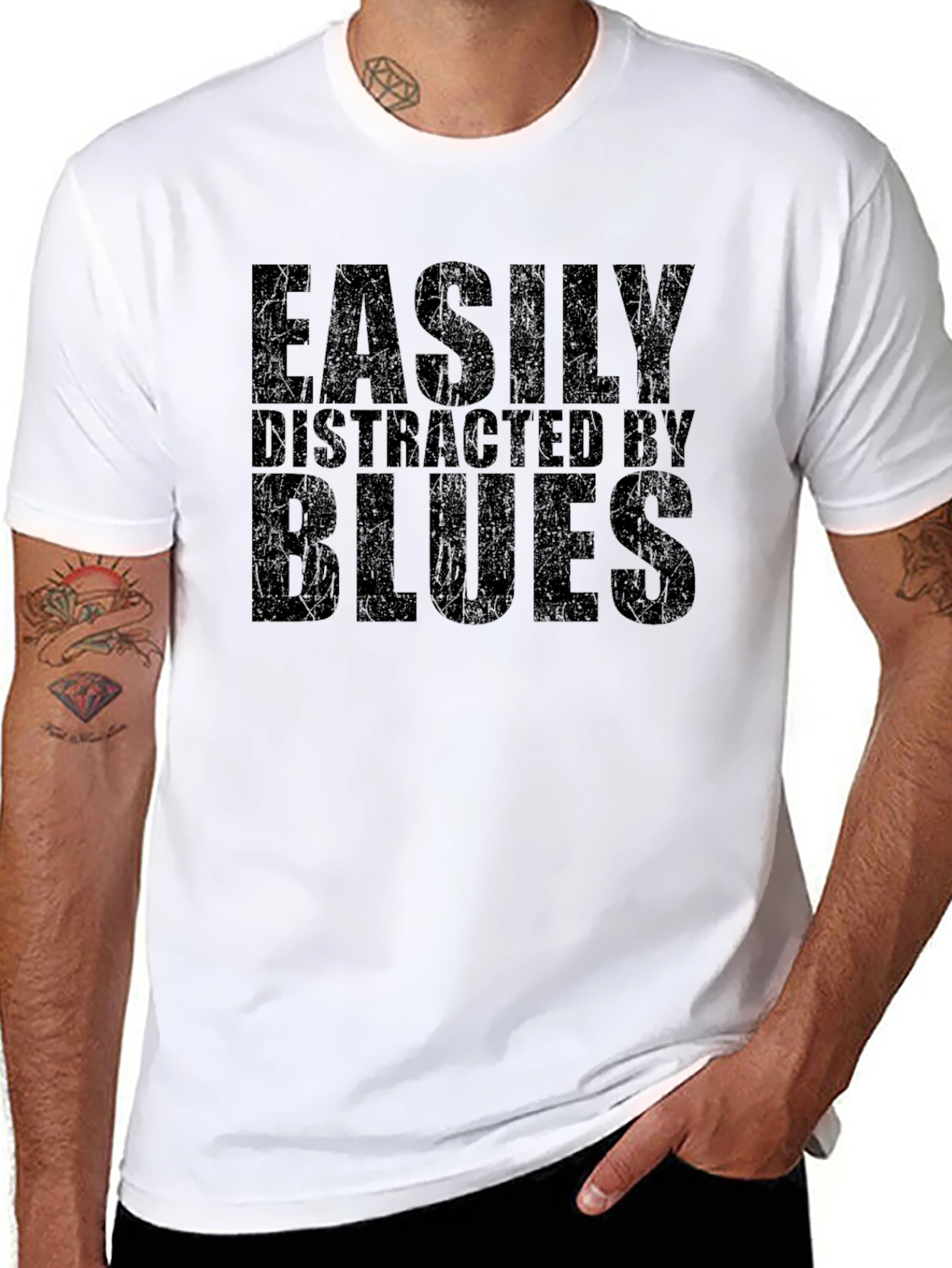 Easily Distracted by Blues Music T-Shirt