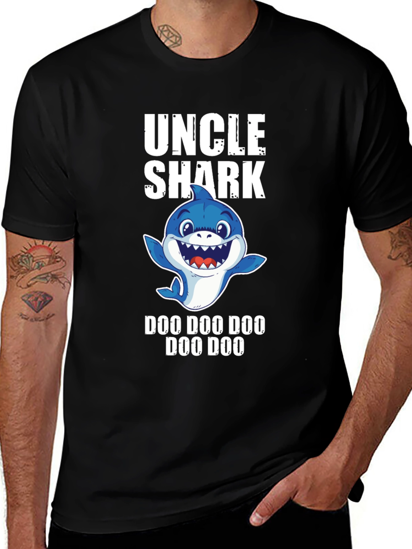 Uncle Shark Doo Doo T-Shirt - Fun Family Apparel