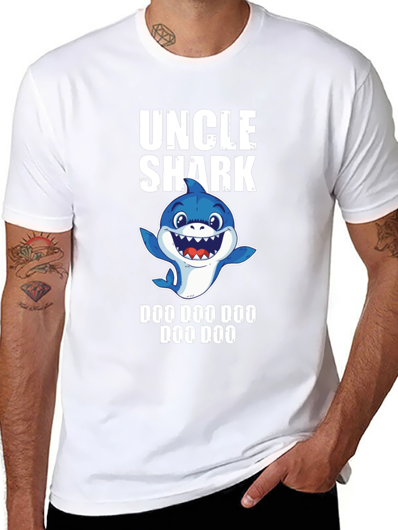 Uncle Shark Doo Doo T-Shirt - Fun Family Apparel