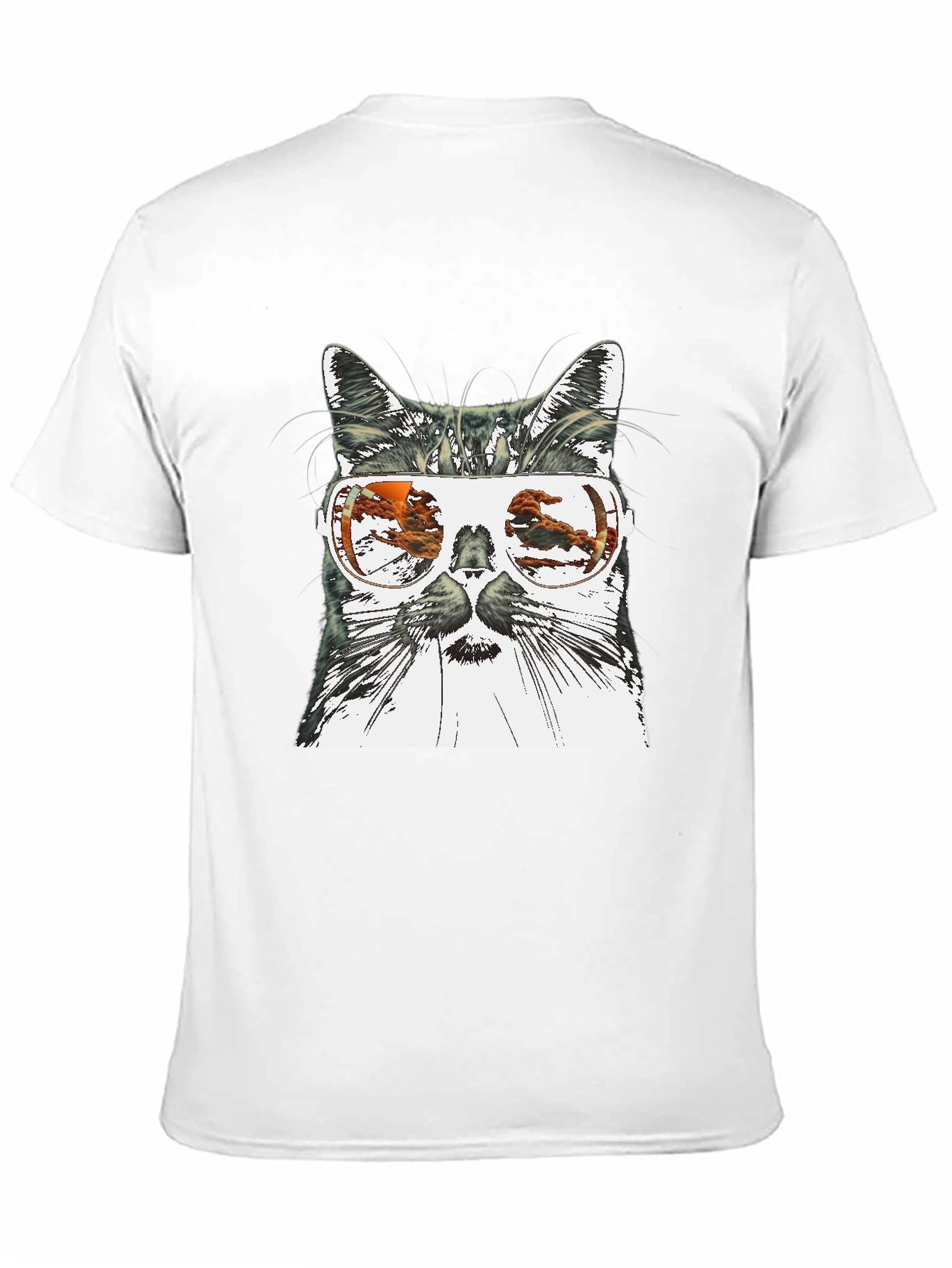 Cool Cat Sunglasses Graphic Tee - Black