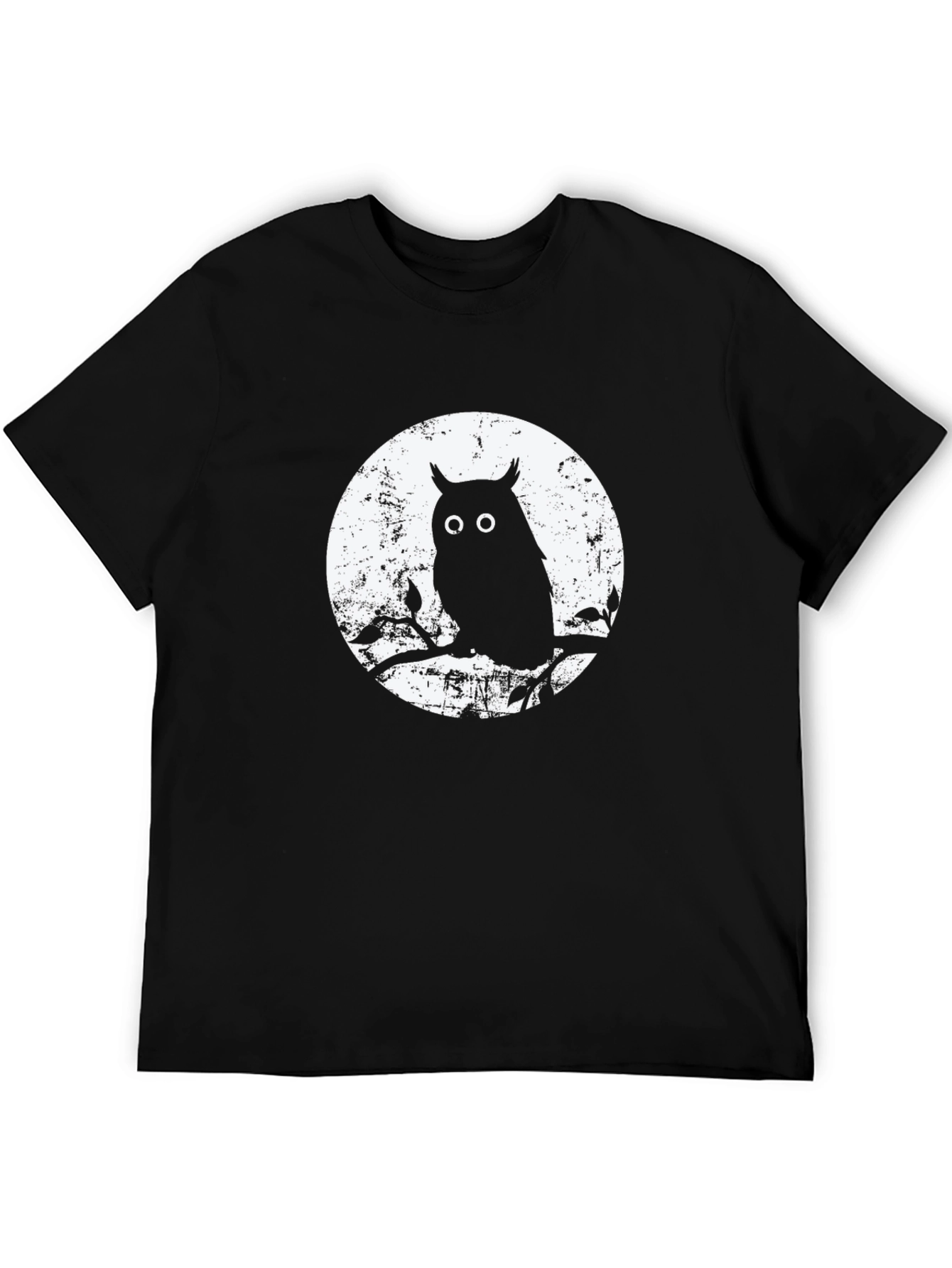 Owl Silhouette Graphic Tee - Night Bird T-Shirt