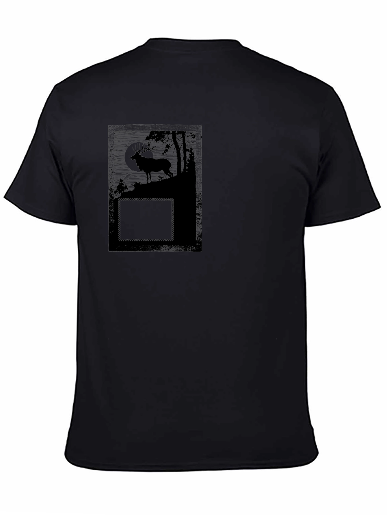 Black Deer Graphic T-Shirt