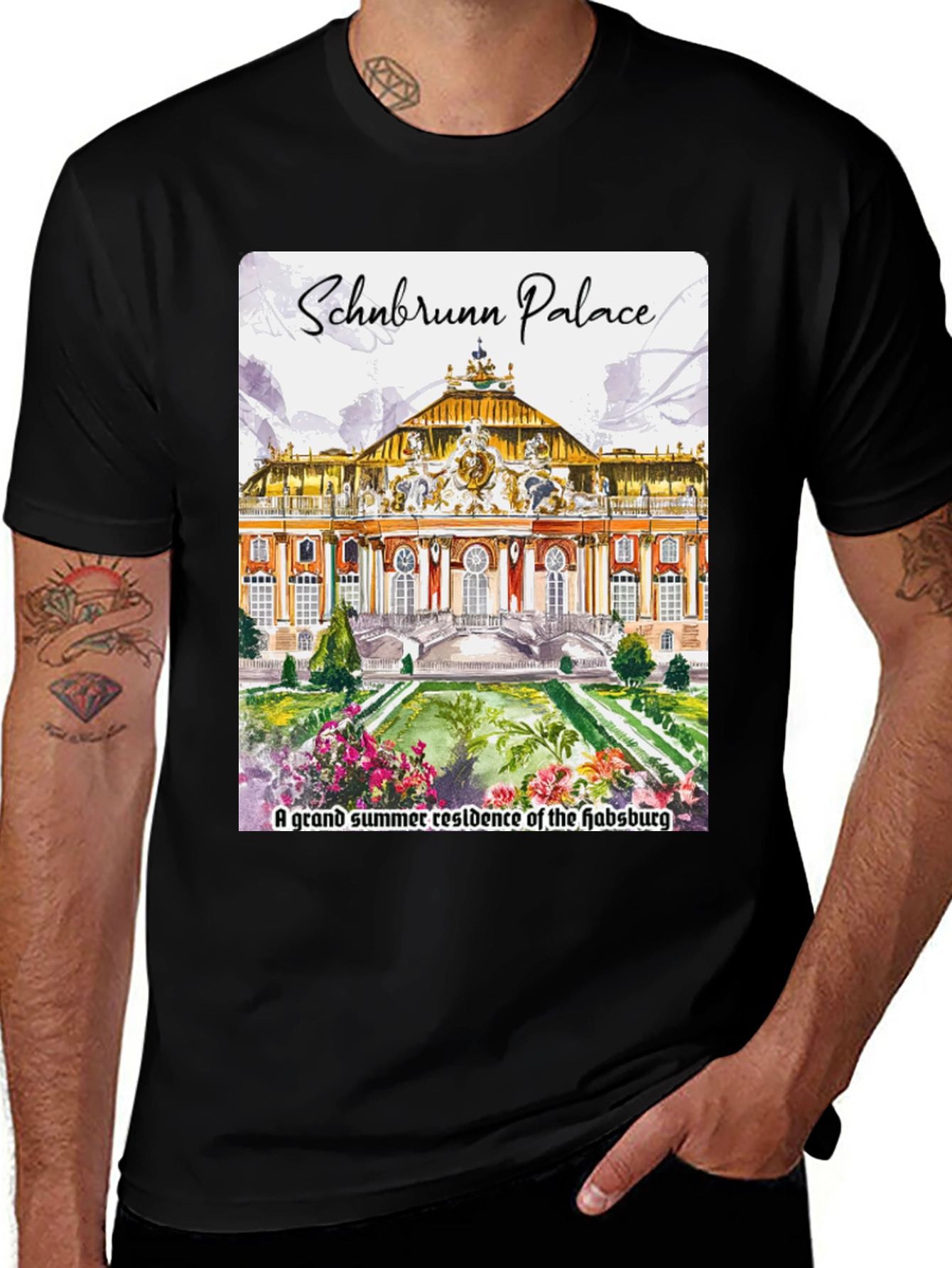 Schönbrunn Palace Graphic T-Shirt - Austria Souvenir Tee