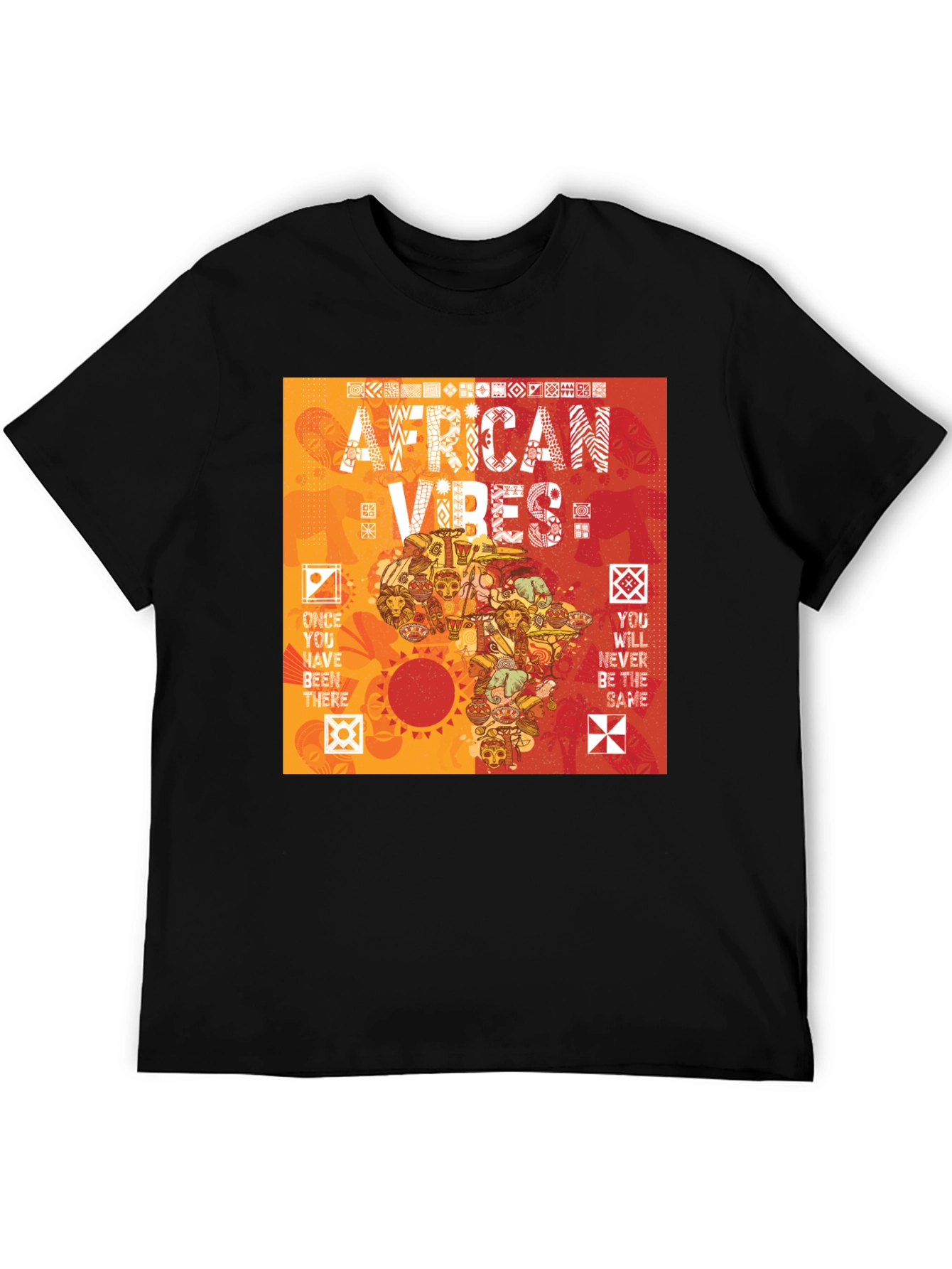 African Vibes Graphic Tee - Black