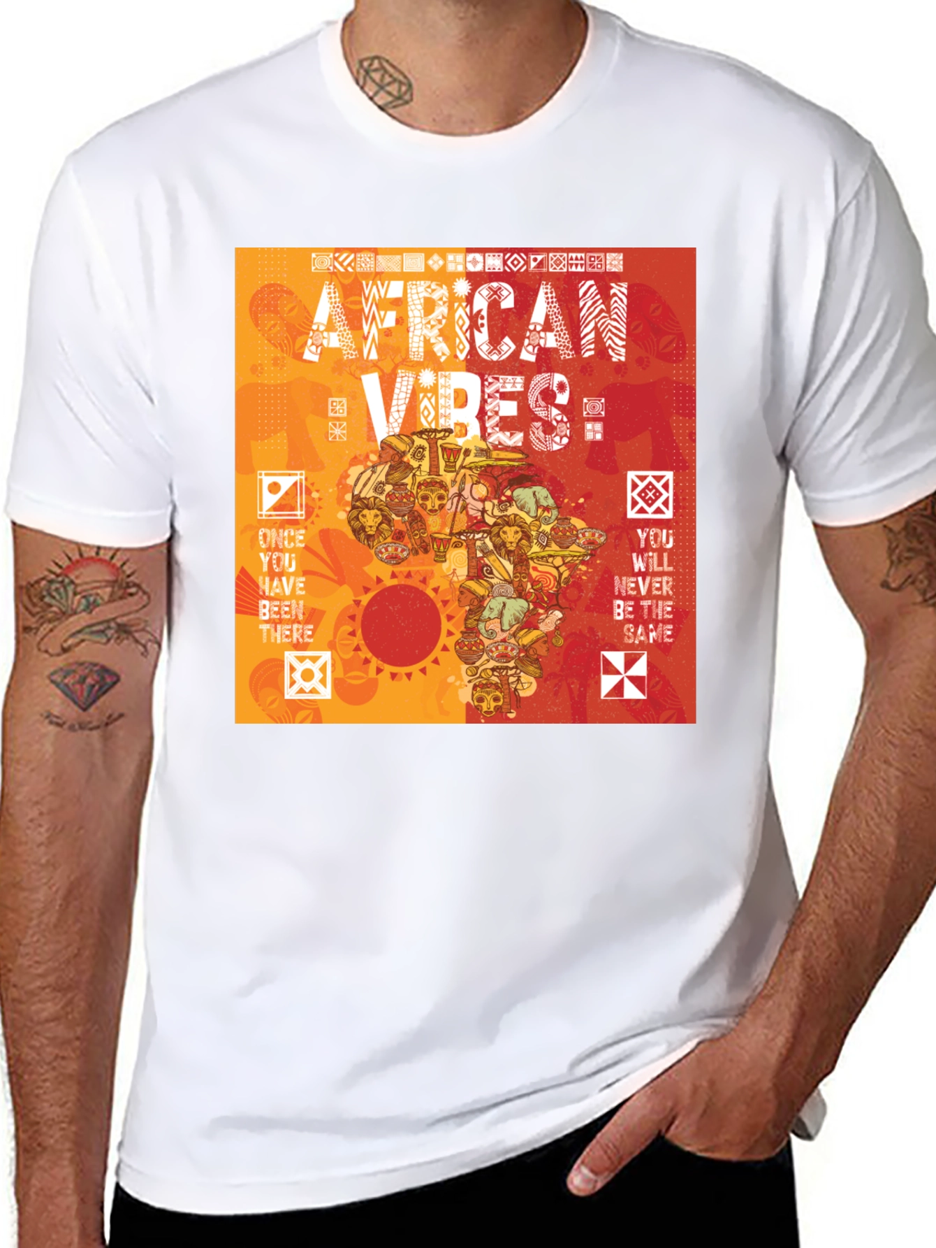 African Vibes Graphic Tee - Black