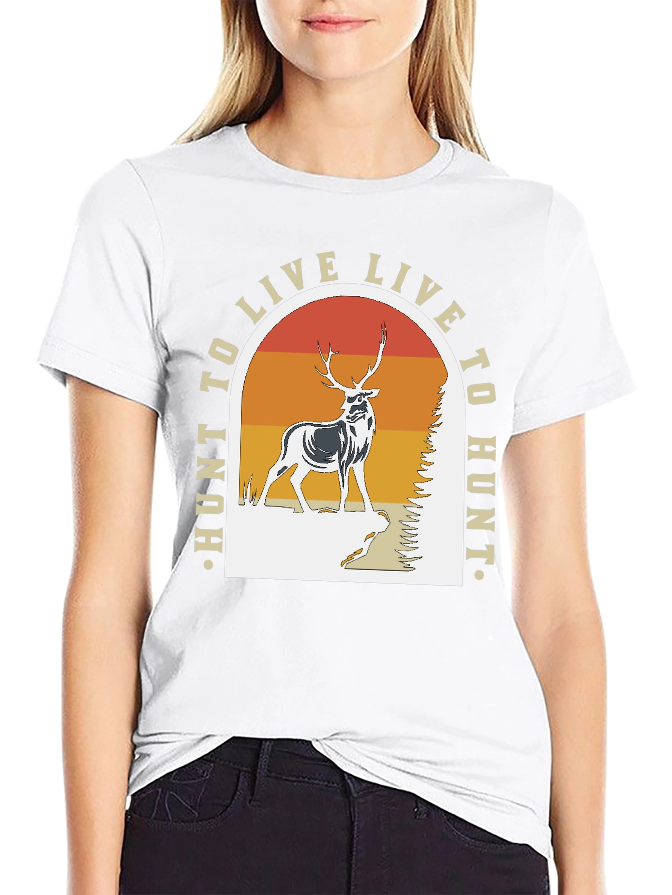 Hunt to Live T-Shirt - Deer Graphic Tee