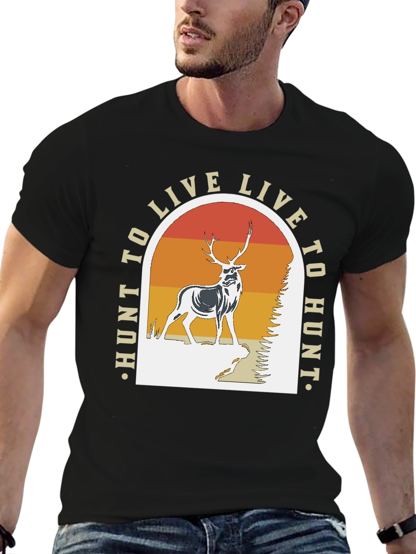 Hunt to Live T-Shirt - Deer Graphic Tee