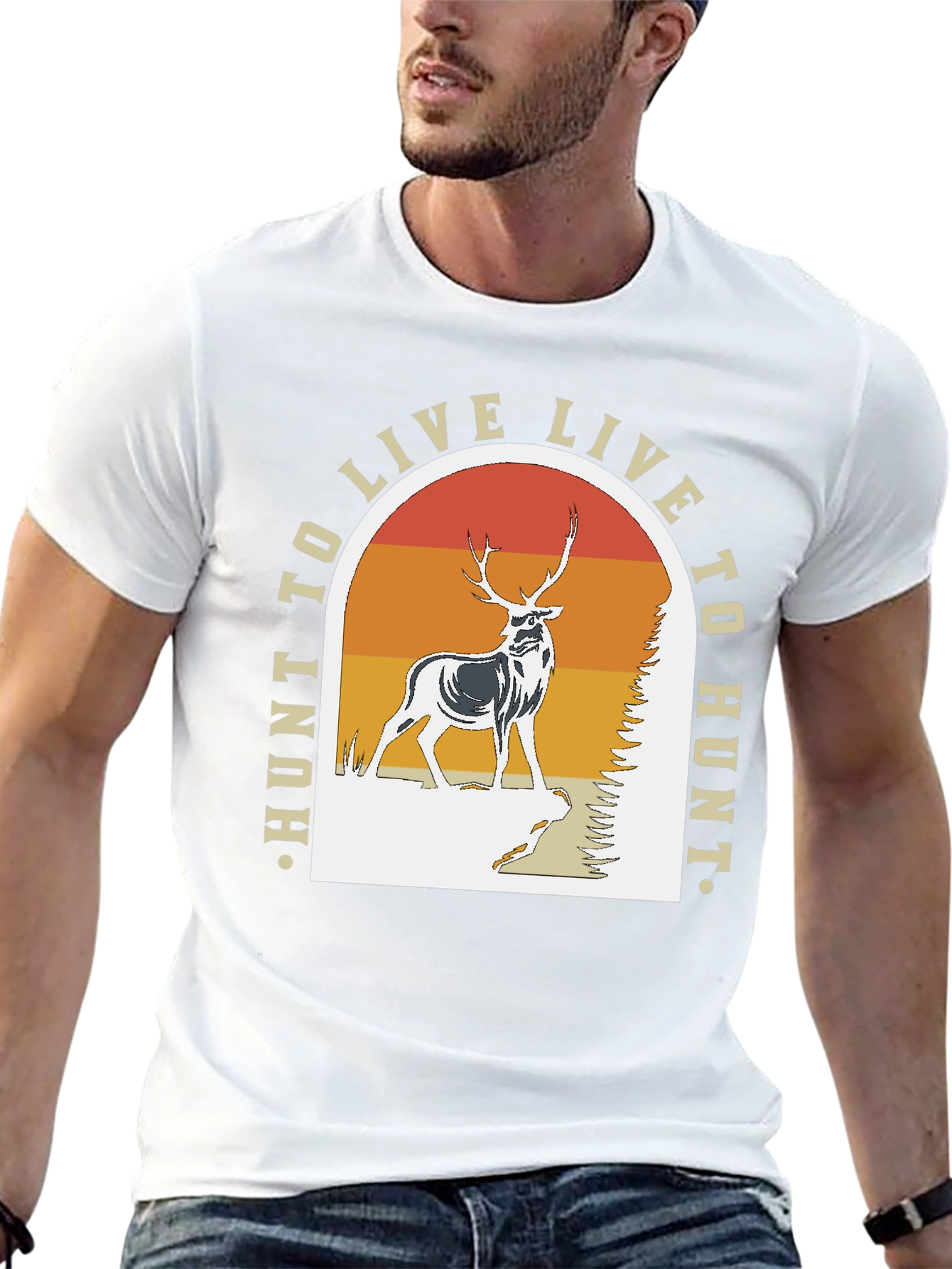 Hunt to Live T-Shirt - Deer Graphic Tee