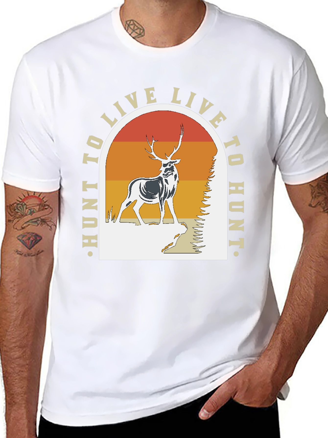 Hunt to Live T-Shirt - Deer Graphic Tee