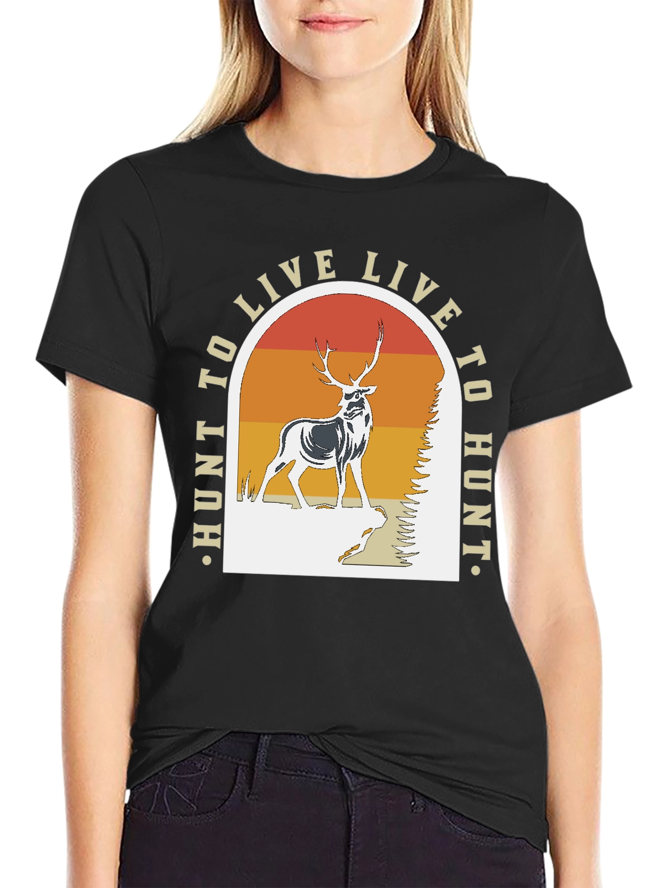 Hunt to Live T-Shirt - Deer Graphic Tee