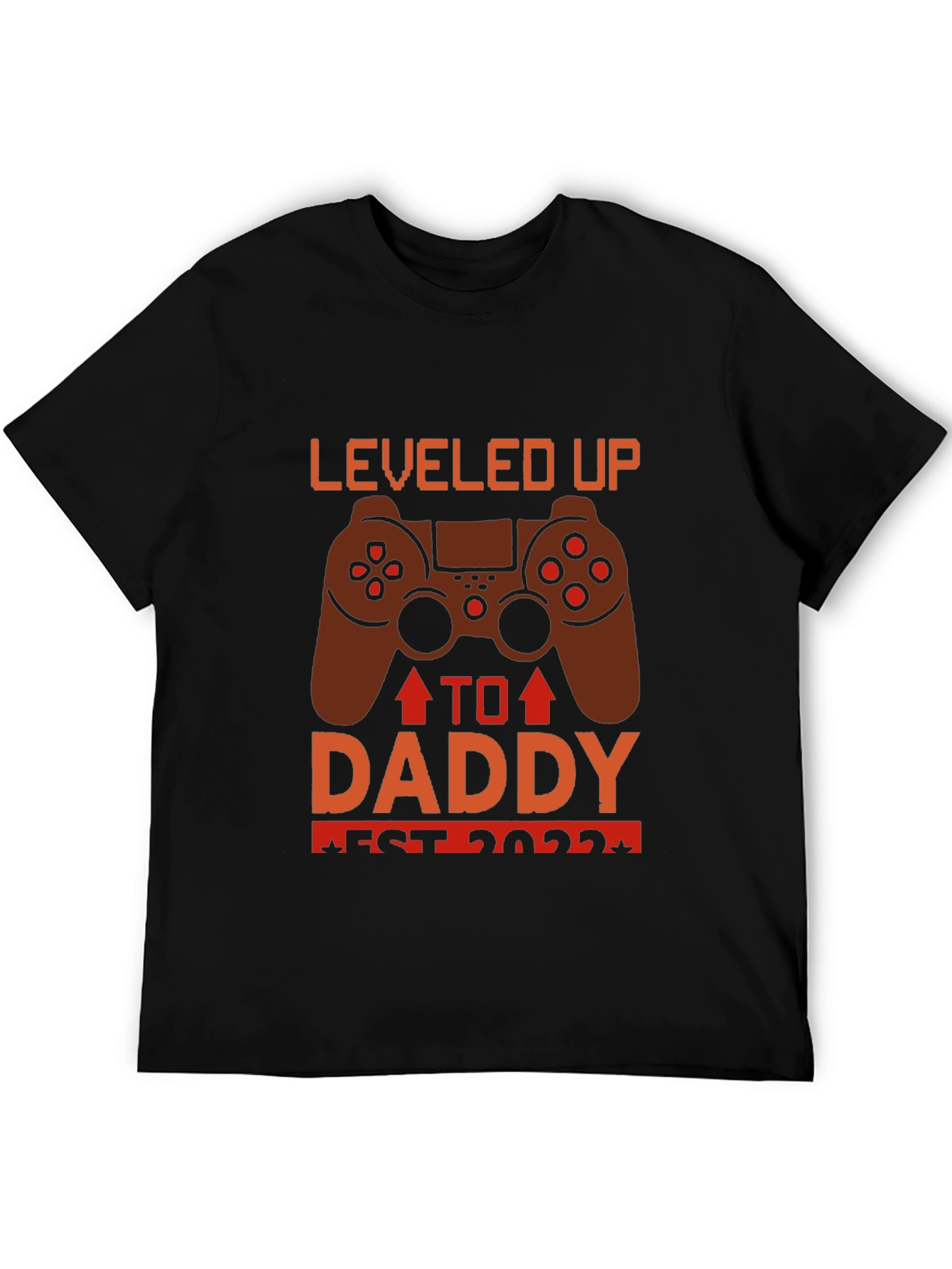 Leveled Up To Daddy Est 2022 Gamer T-Shirt