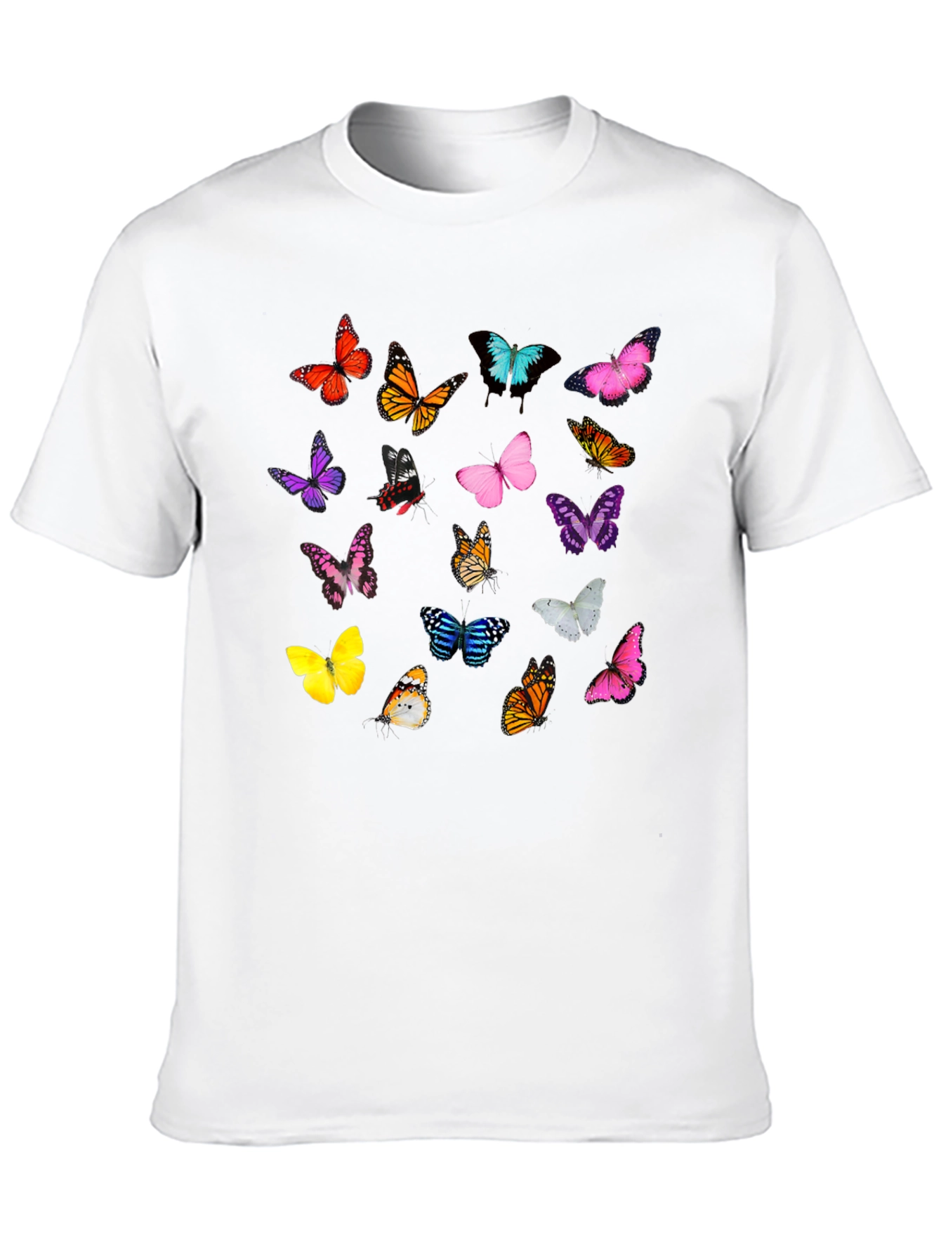 Butterfly Print Black T-Shirt