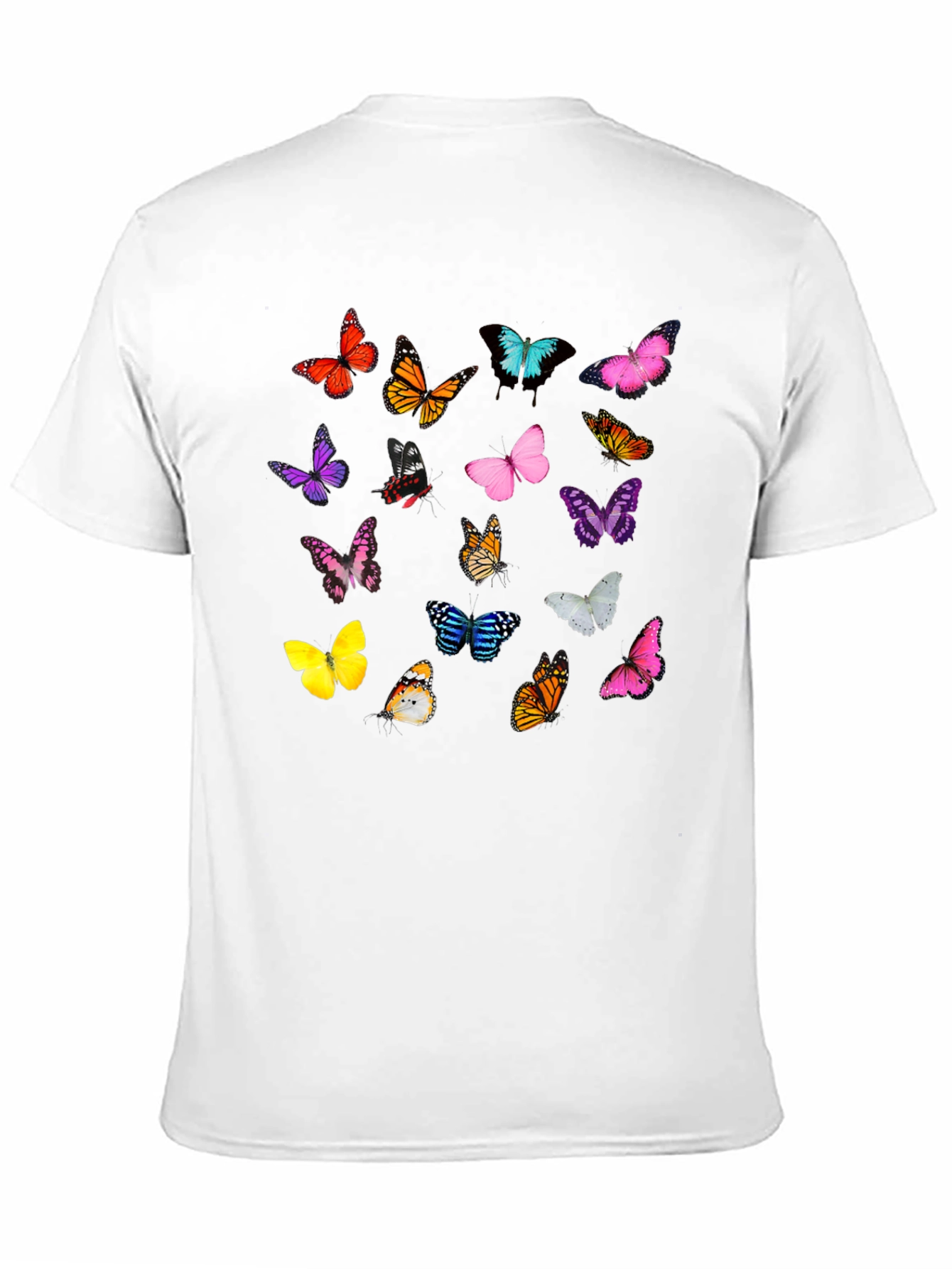 Butterfly Print Black T-Shirt